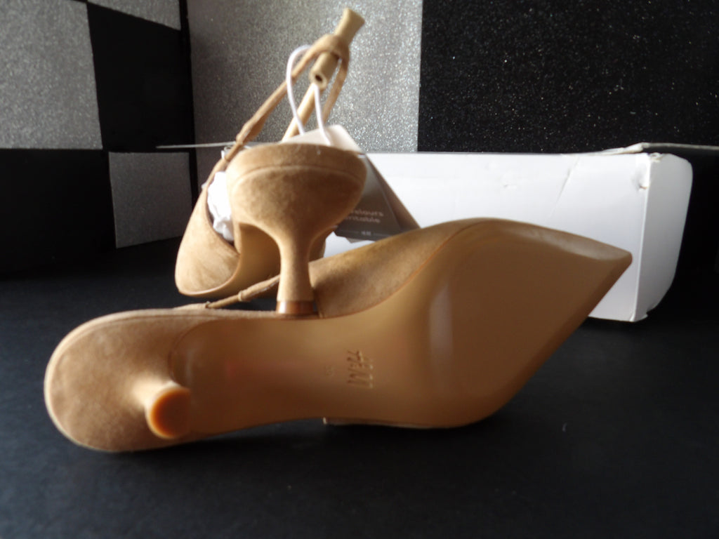 H&M Real Suede Heels- Tan (US Women's 8)