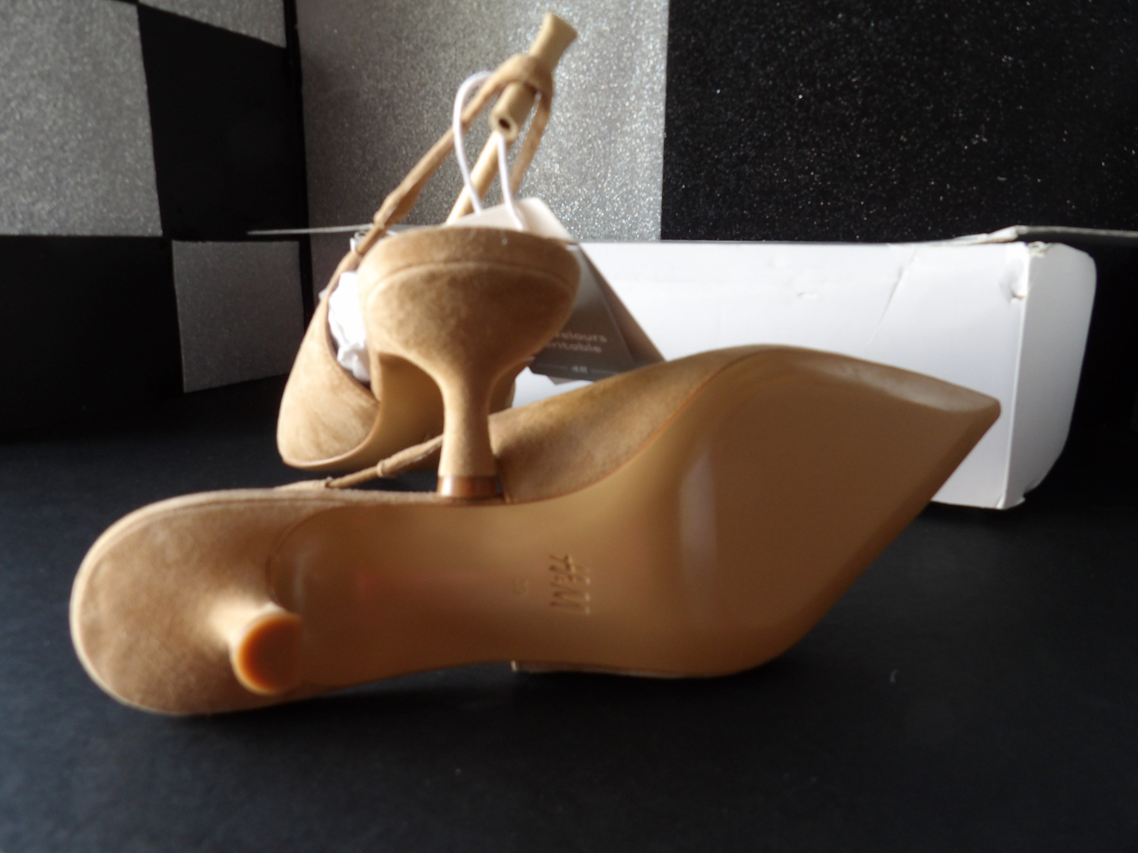 H&M Real Suede Heels- Tan (US Women's 8)
