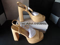 Dream Pairs Tall Block Heels- Beige (US Women's 8.5)