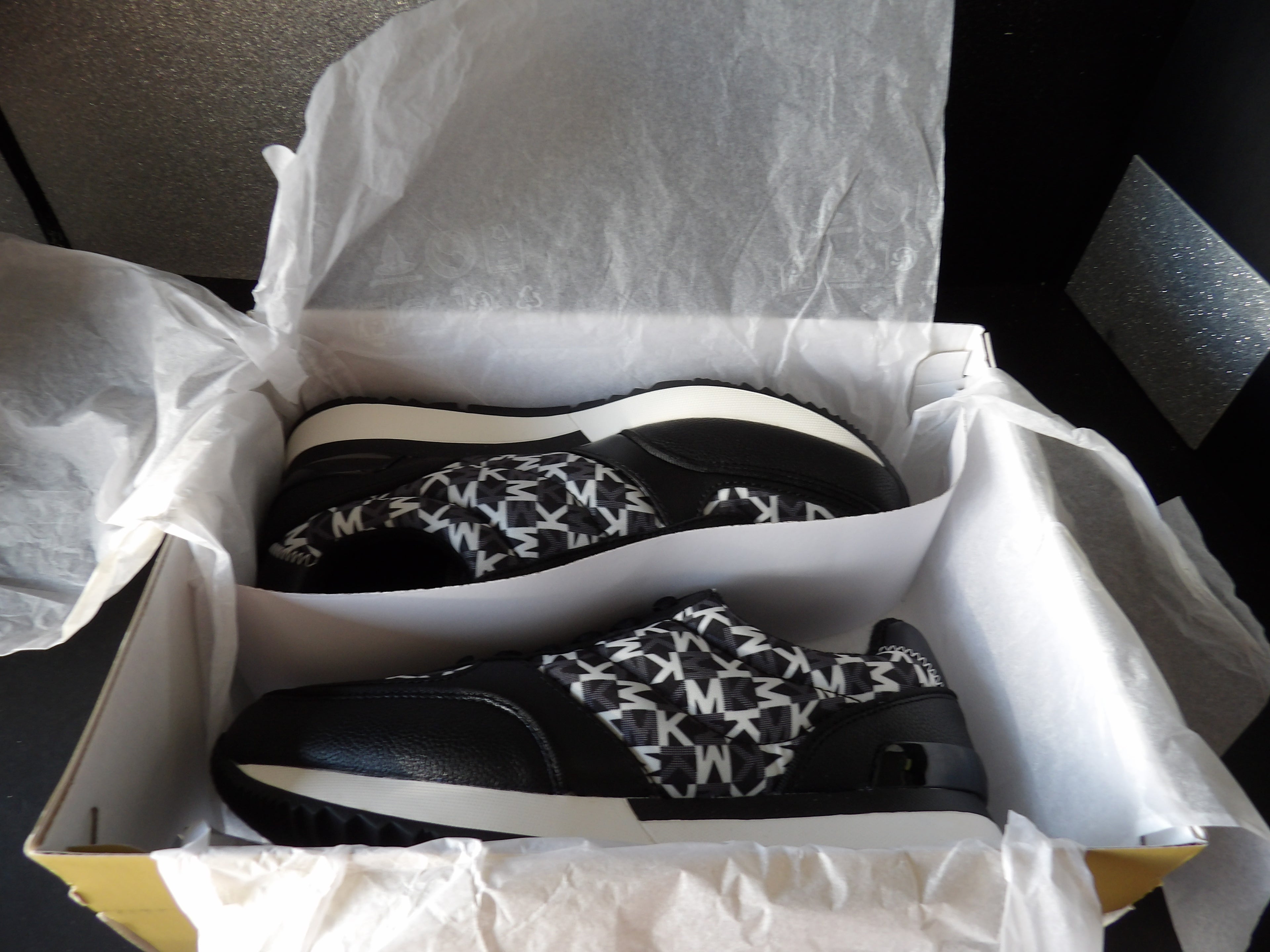 Michael Kors Ansi Quilted Trainer- Black (US Men's 7.5)