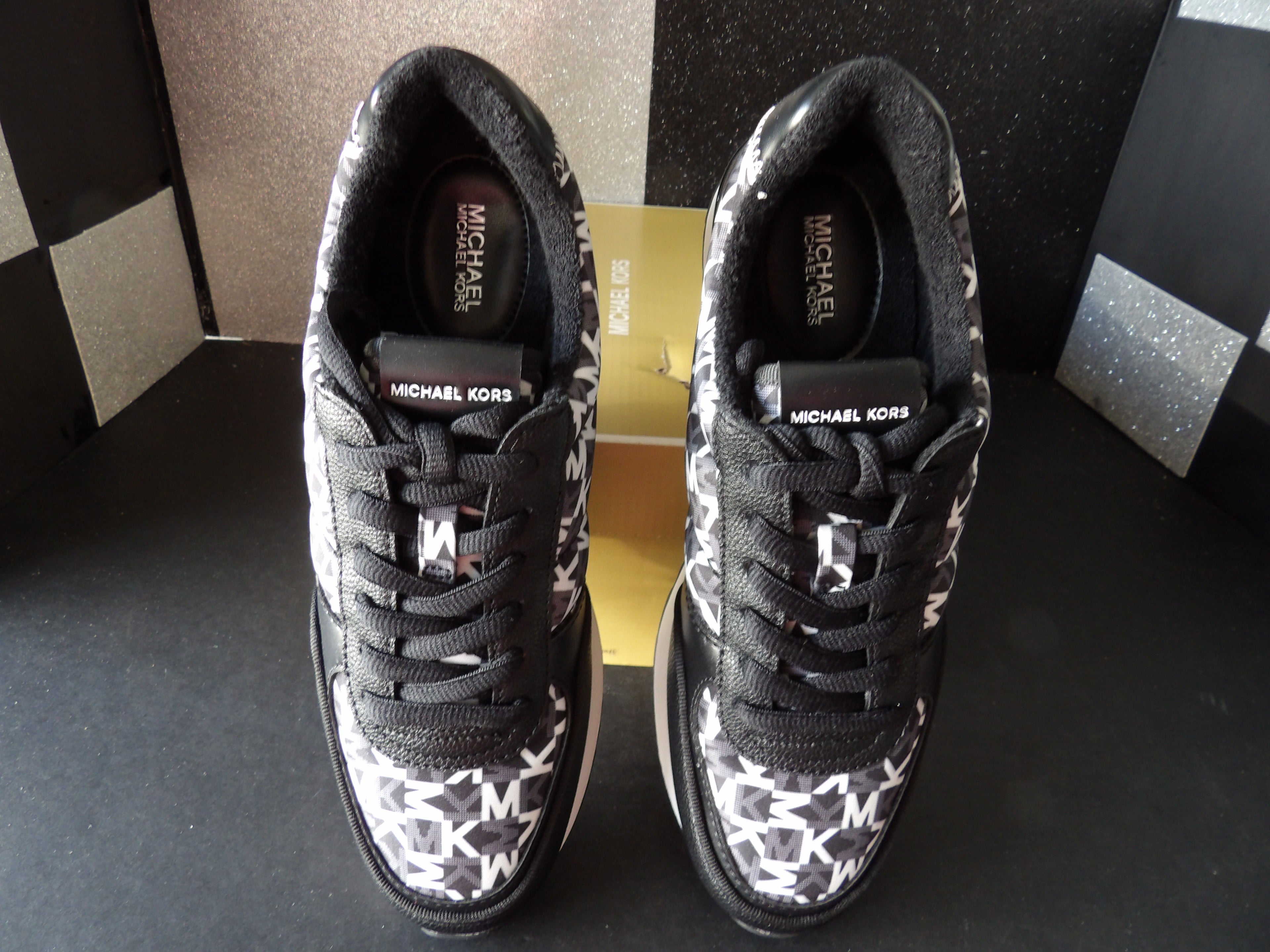 Michael Kors Ansi Quilted Trainer- Black (US Men's 7.5)