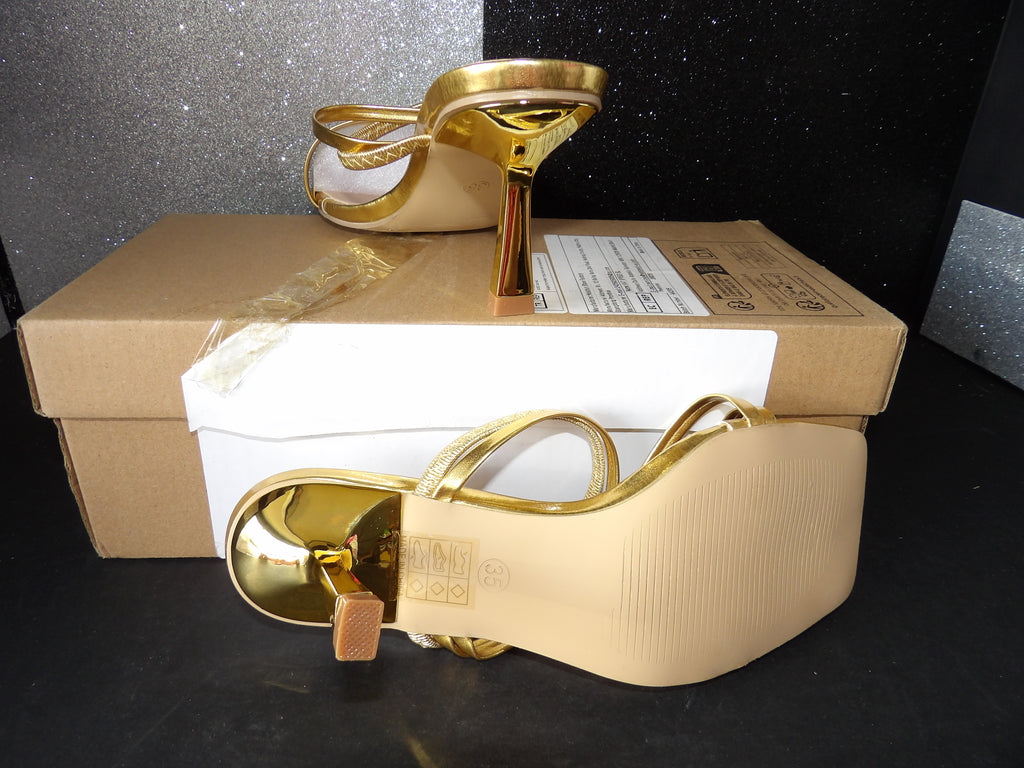 Halshun Shoe Factory Heels - Gold (US Women's 5)