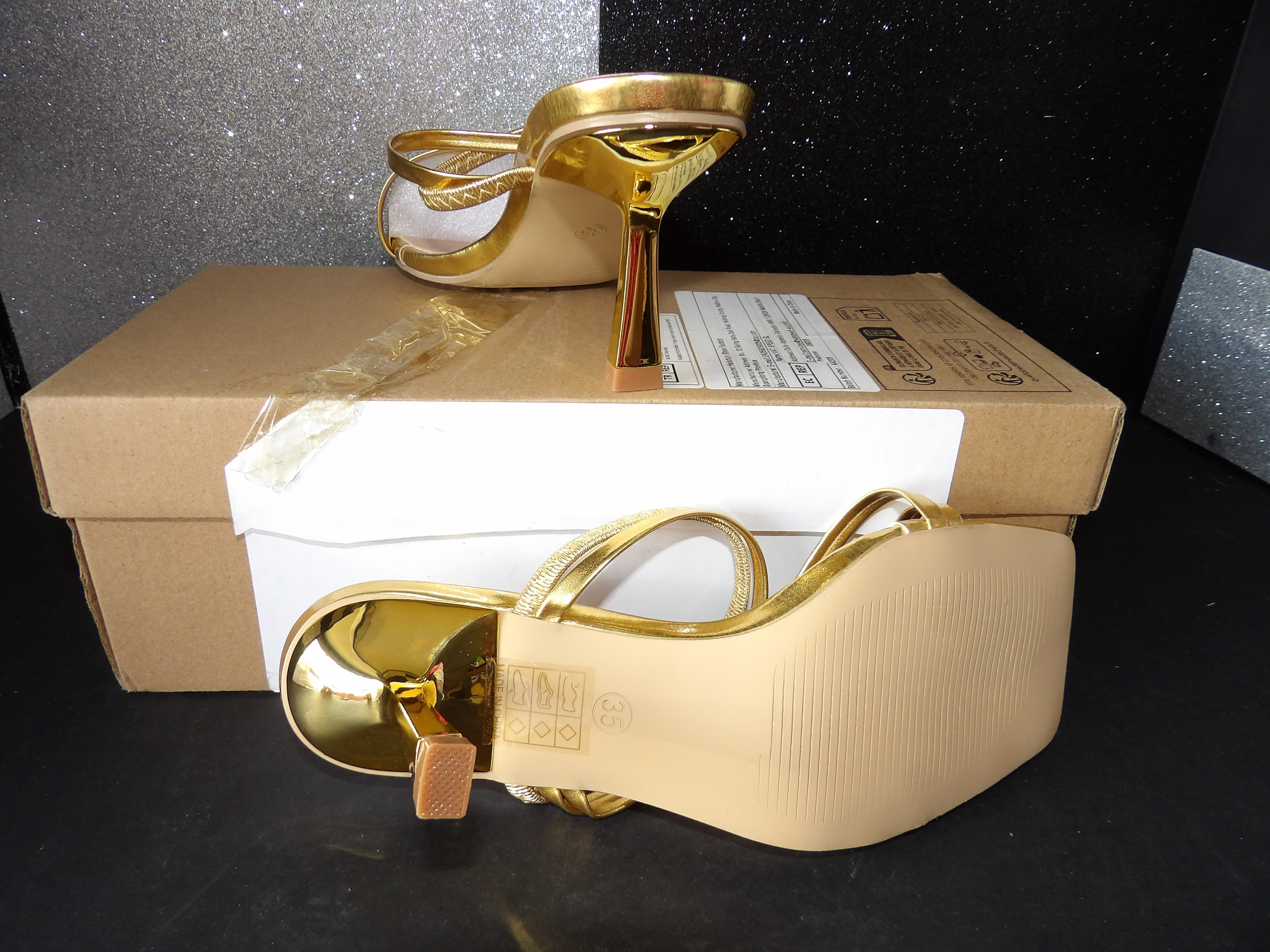 Halshun Shoe Factory Heels - Gold (US Women's 5)