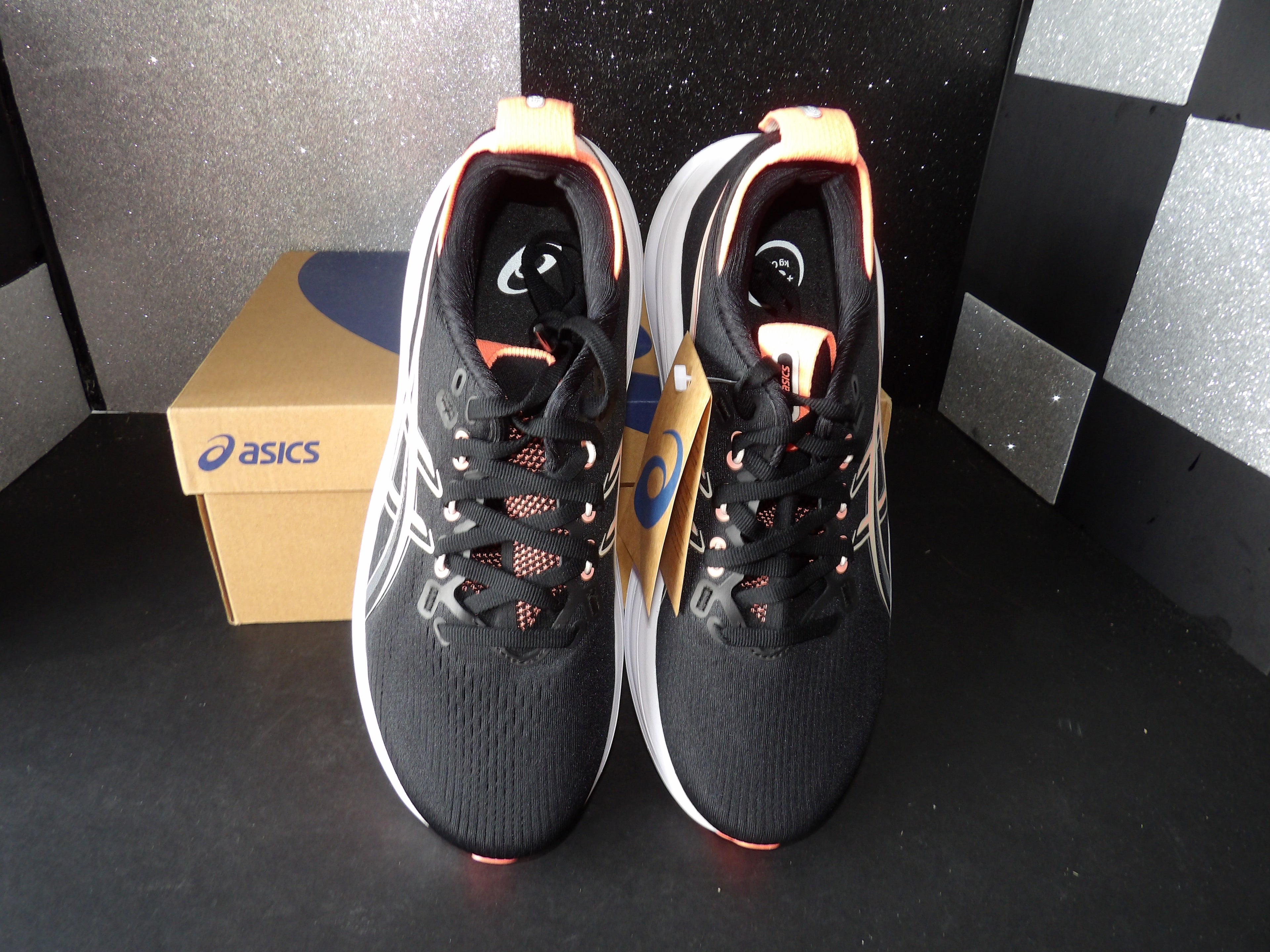 Asics Gel Nimbus 28 Sneakers- Black/Pink (US Women's 8)