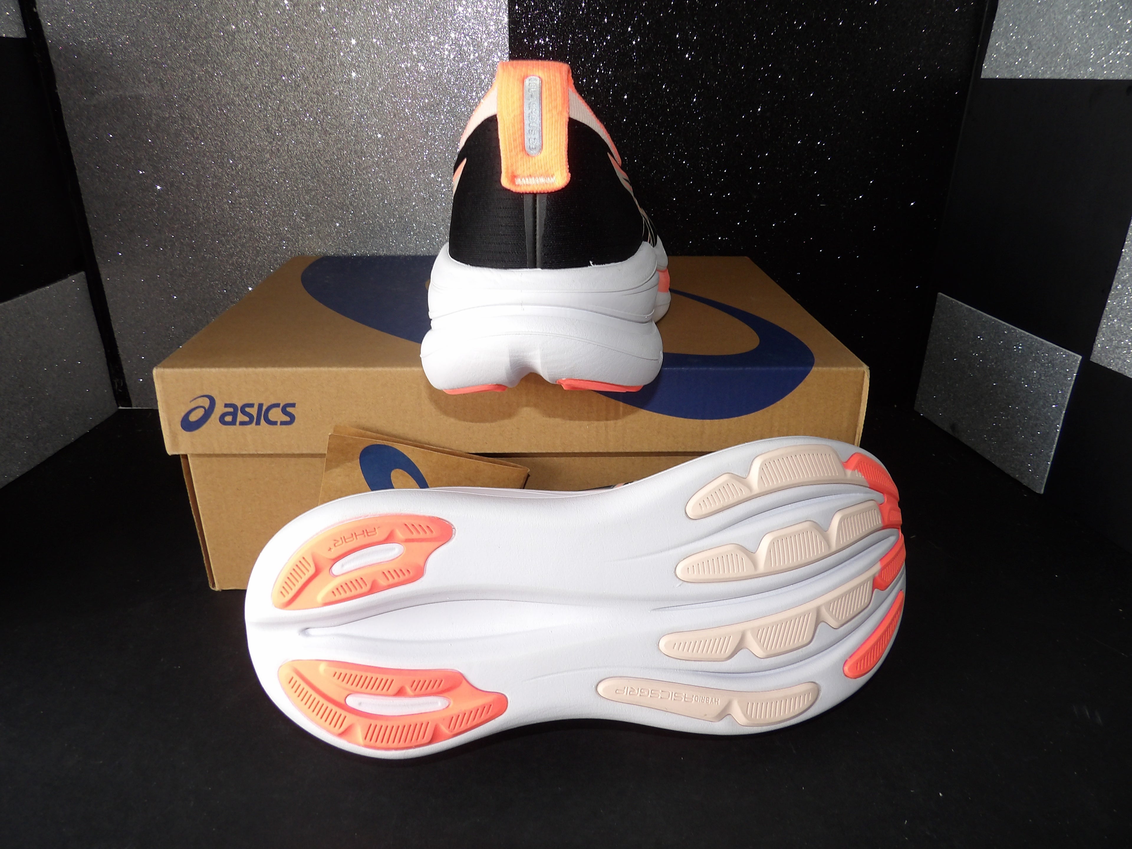 Asics Gel Nimbus 28 Sneakers- Black/Pink (US Women's 8)