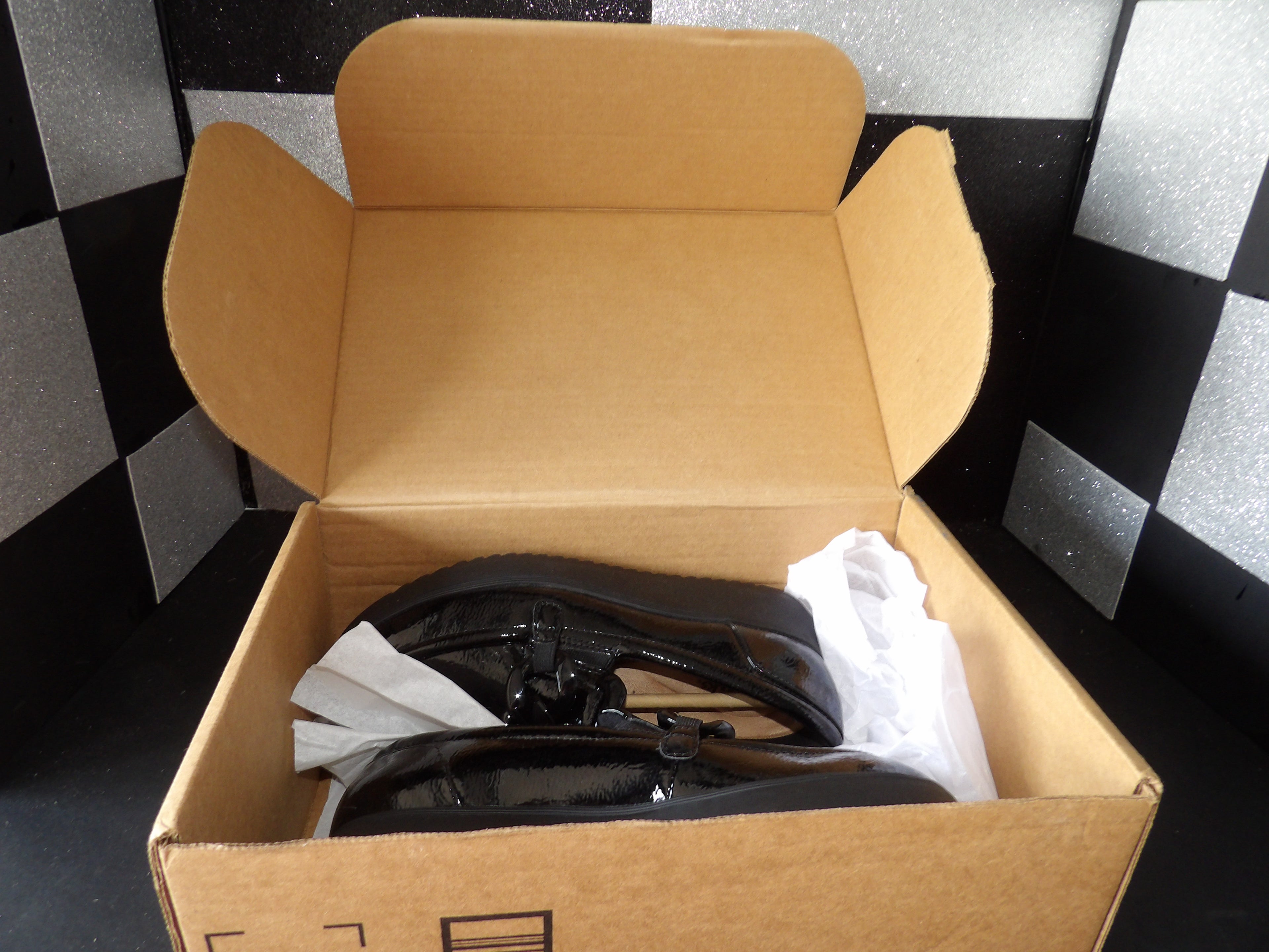 Clarks Patent Leather Platform Loafers - Black (Women's US 8)