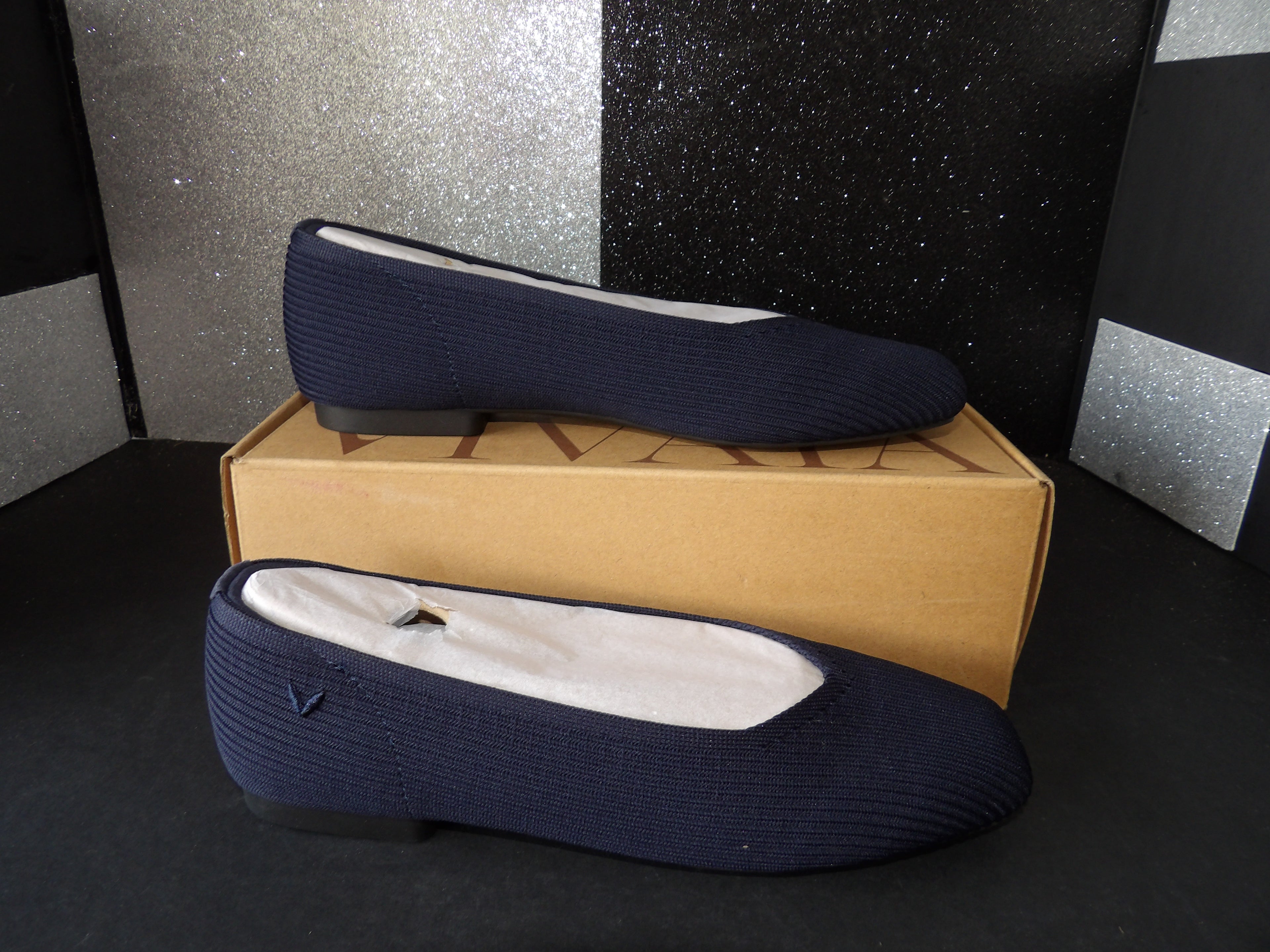 VIVAIA Margot 2.0 Knit Ballet Flats - Navy Blue (Women's US 6.5)
