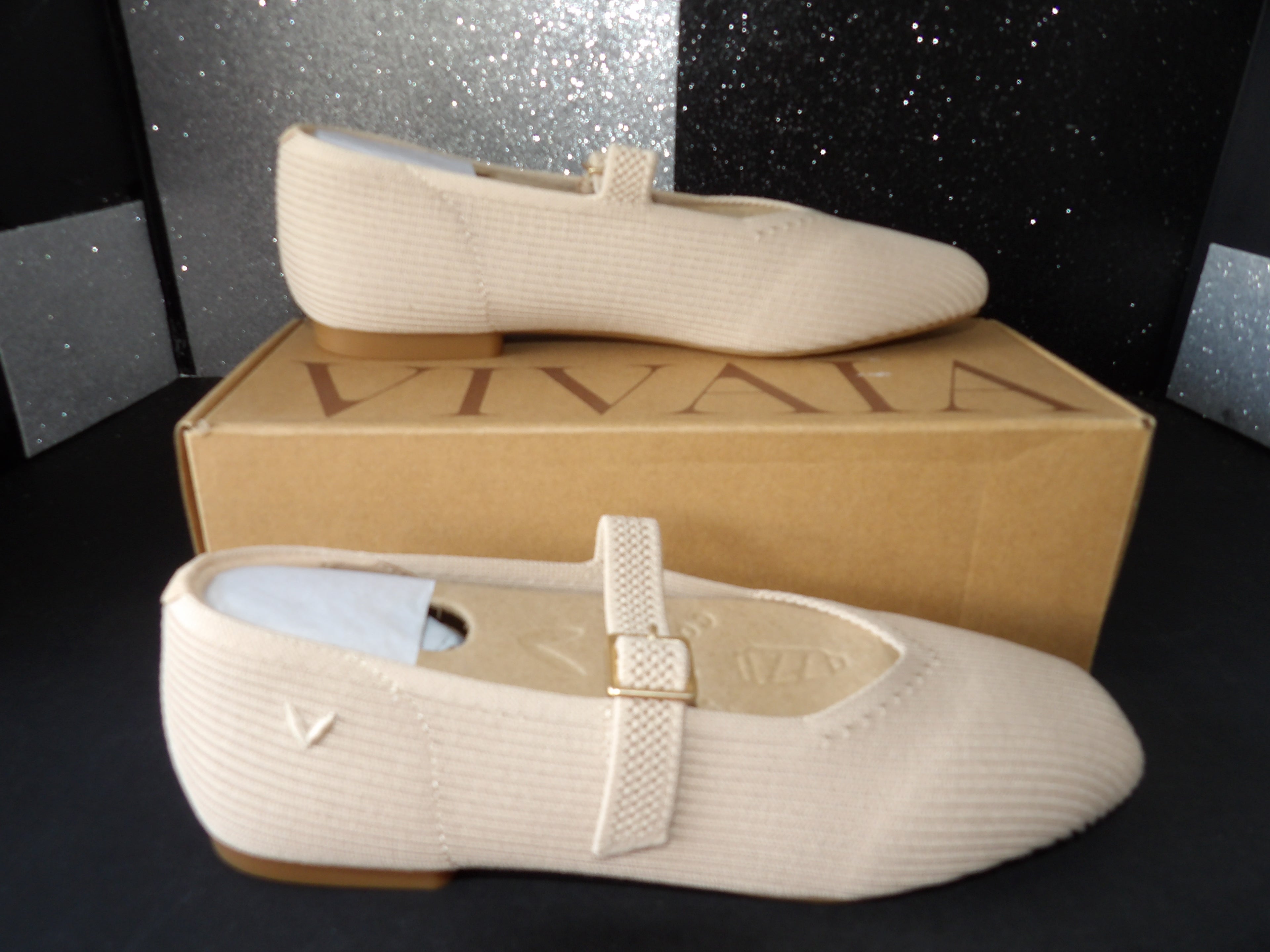 VIVAIA Margot Mary Jane Knit Flats - Cream (Women's US 6.5)