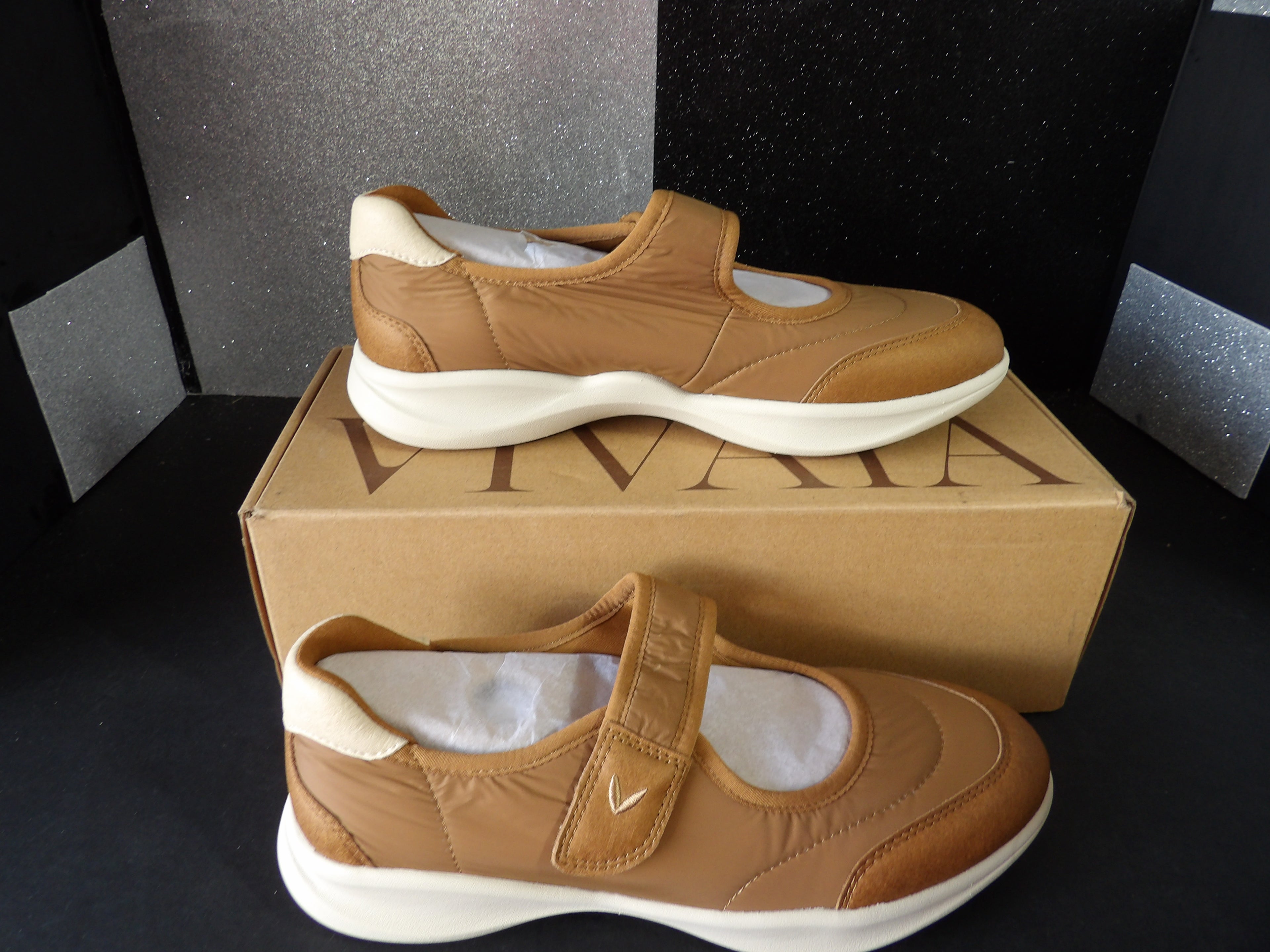 VIVAIA Ivee Mary Jane Sneaker Flats - Chestnut Brown (Women's US Size 6.5)