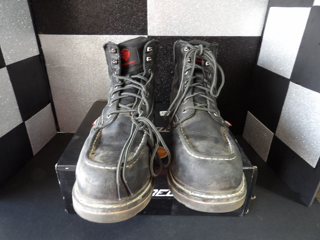 Sureway Steel Toe Work Boots – Black (Men's US Size 12)