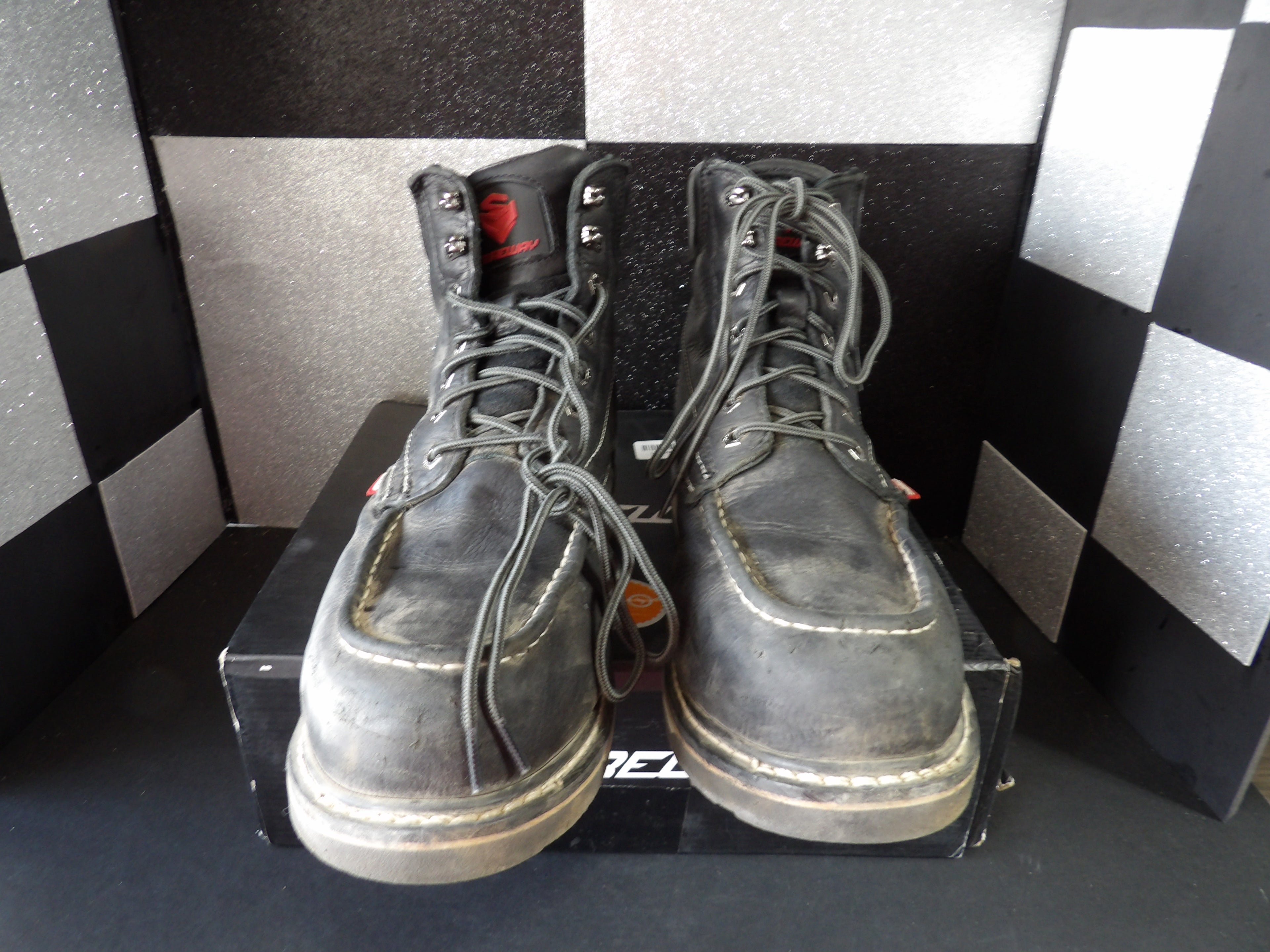 Sureway Steel Toe Work Boots – Black (Men's US Size 12)