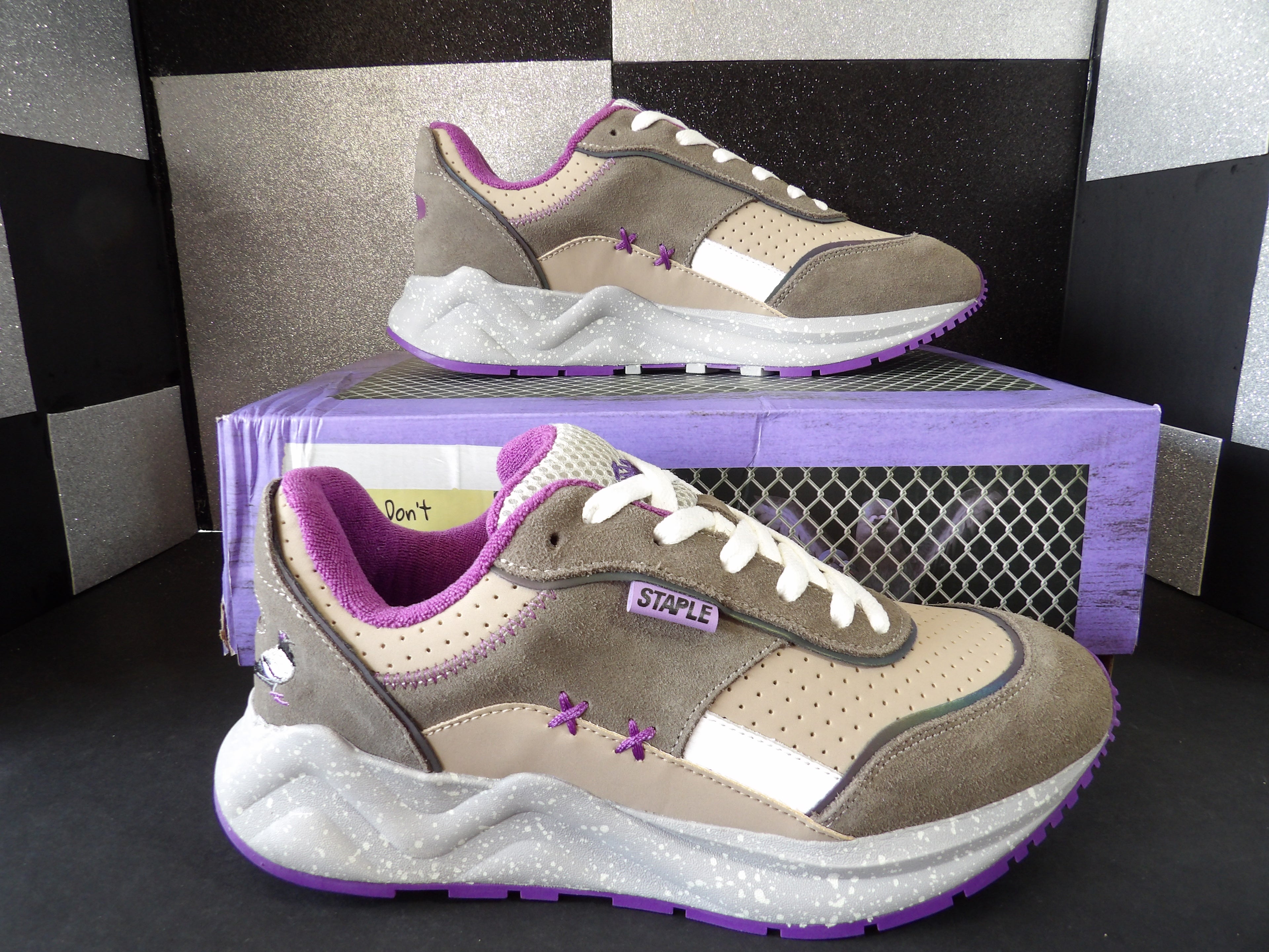 Mache x Staple Pigeon Runner Sneakers – Taupe/Purple (Men's US Size 9)