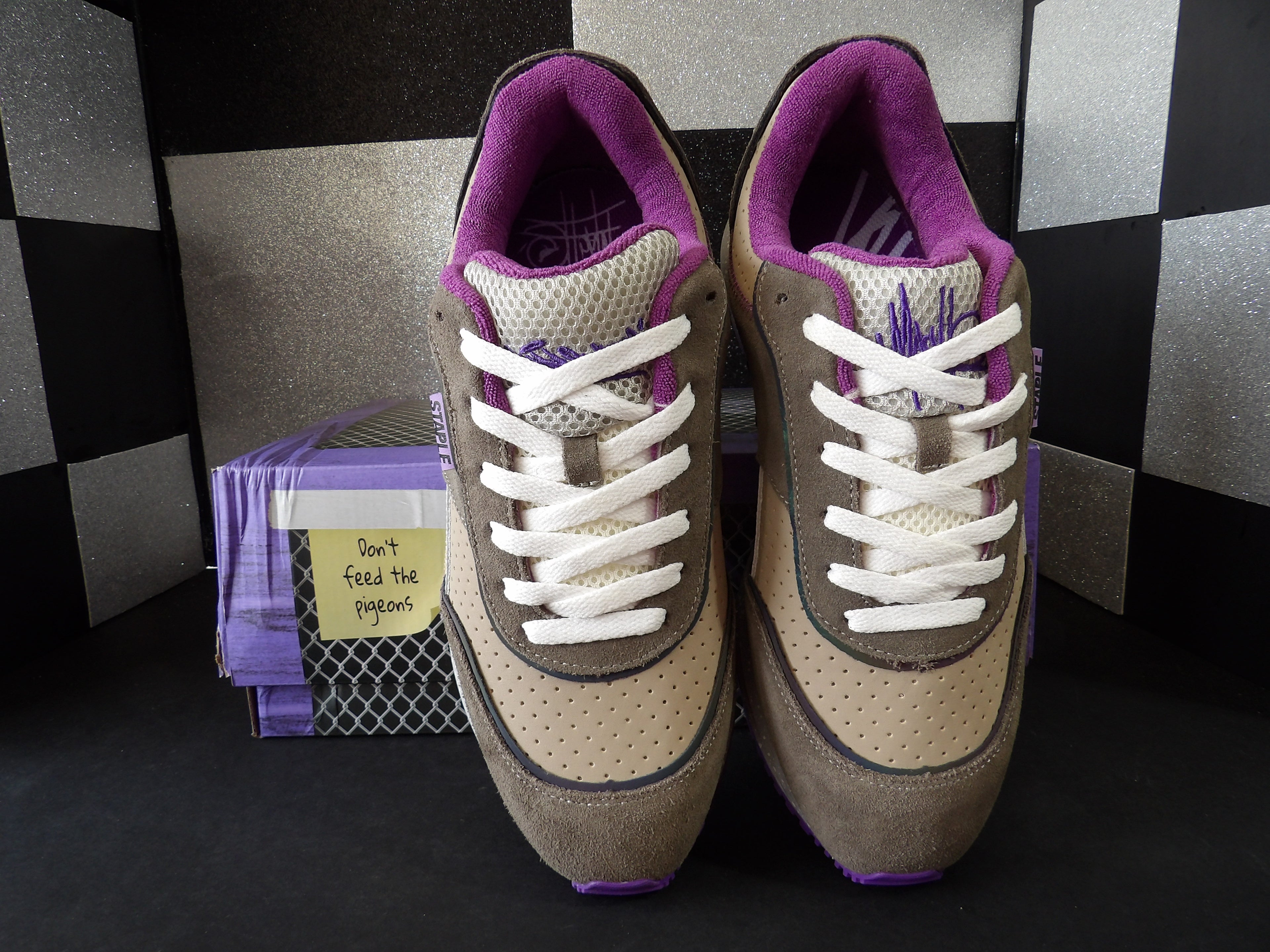 Mache x Staple Pigeon Runner Sneakers – Taupe/Purple (Men's US Size 9)
