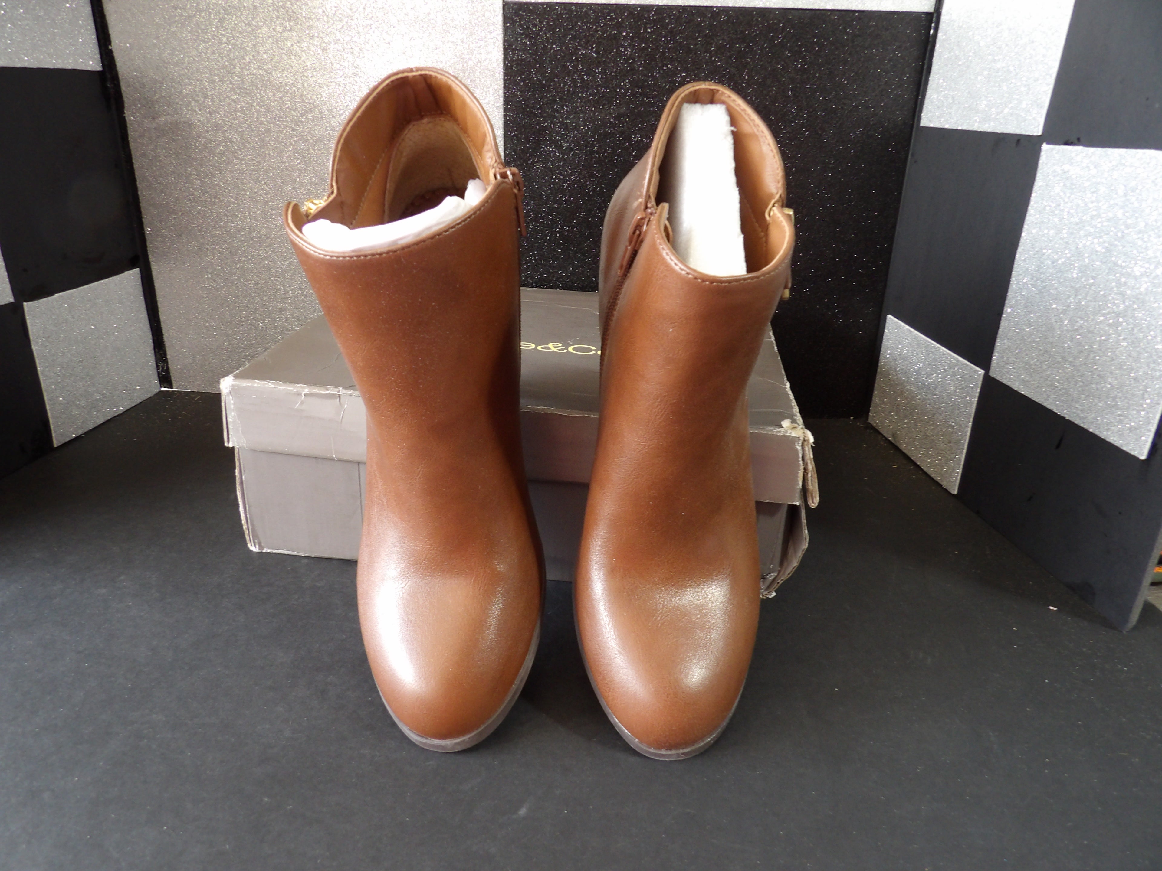 Style & Co Masrina Ankle Boots – Cognac Brown (Size US Women's 8.5)