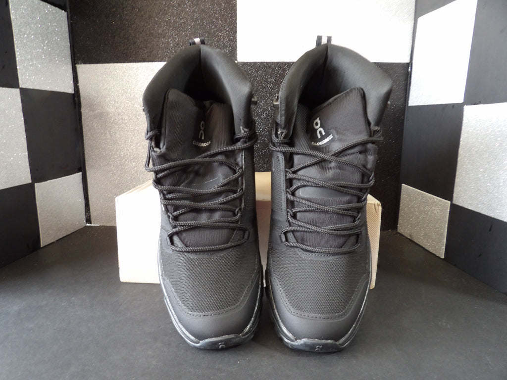On Cloudrock Mid Waterproof Hiking Boots – Black (Size US Men's 10)