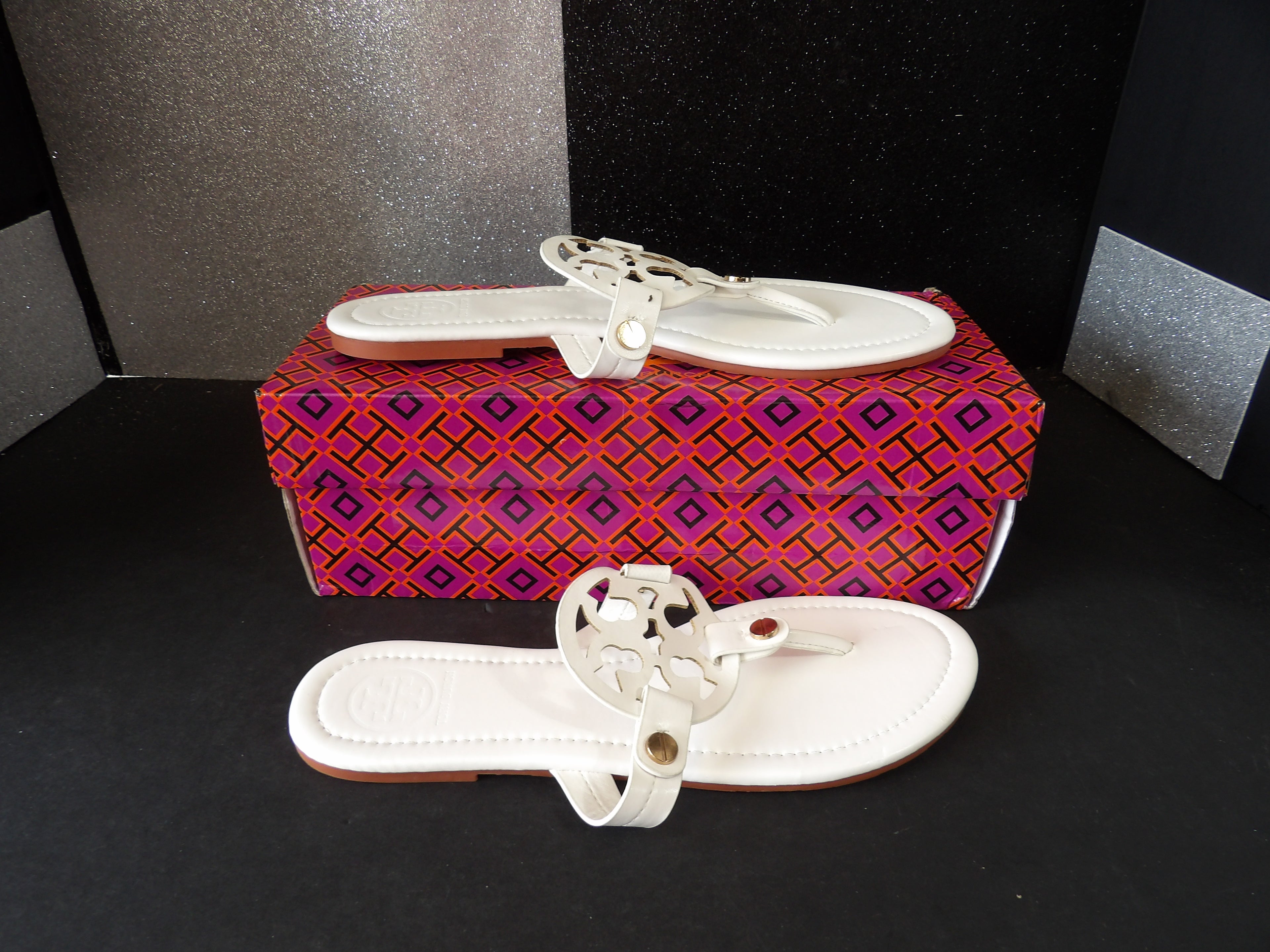 Tory Burch Miller Leather Sandals – White (Size US Women's 5.5)
