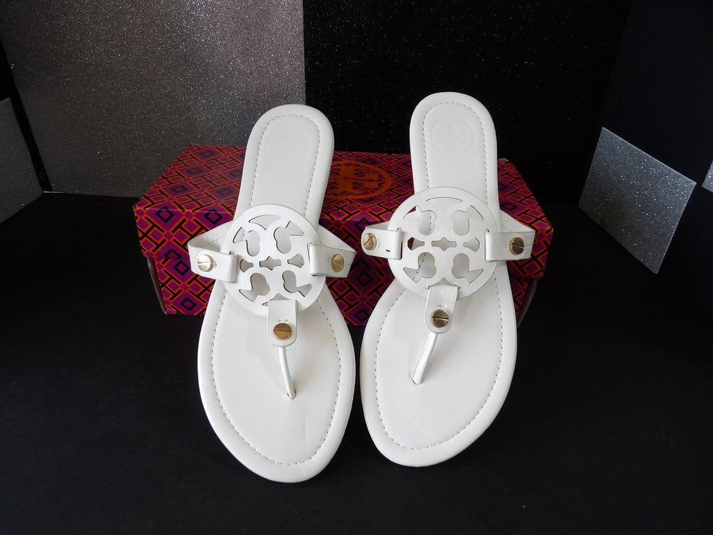 Tory Burch Miller Leather Sandals – White (Size US Women's 5.5)