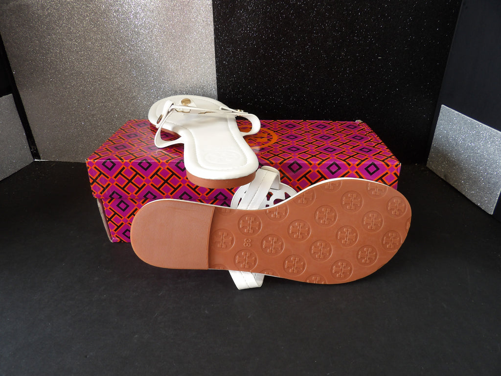 Tory Burch Miller Leather Sandals – White (Size US Women's 5.5)