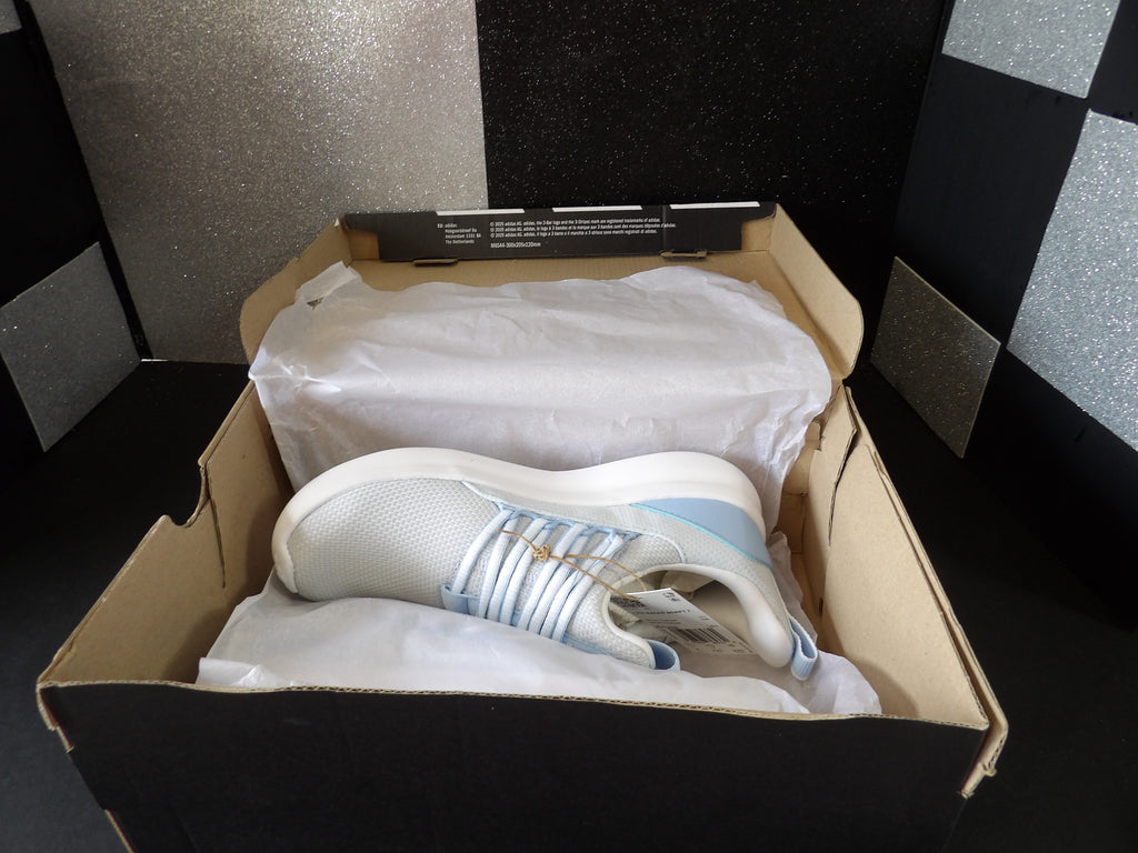 Adidas Light Racer 3.0 Cloudfoam – White/Light Blue (Size US Youth 4 W 5.5)