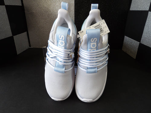 Adidas Light Racer 3.0 Cloudfoam – White/Light Blue (Size US Youth 4 W 5.5)