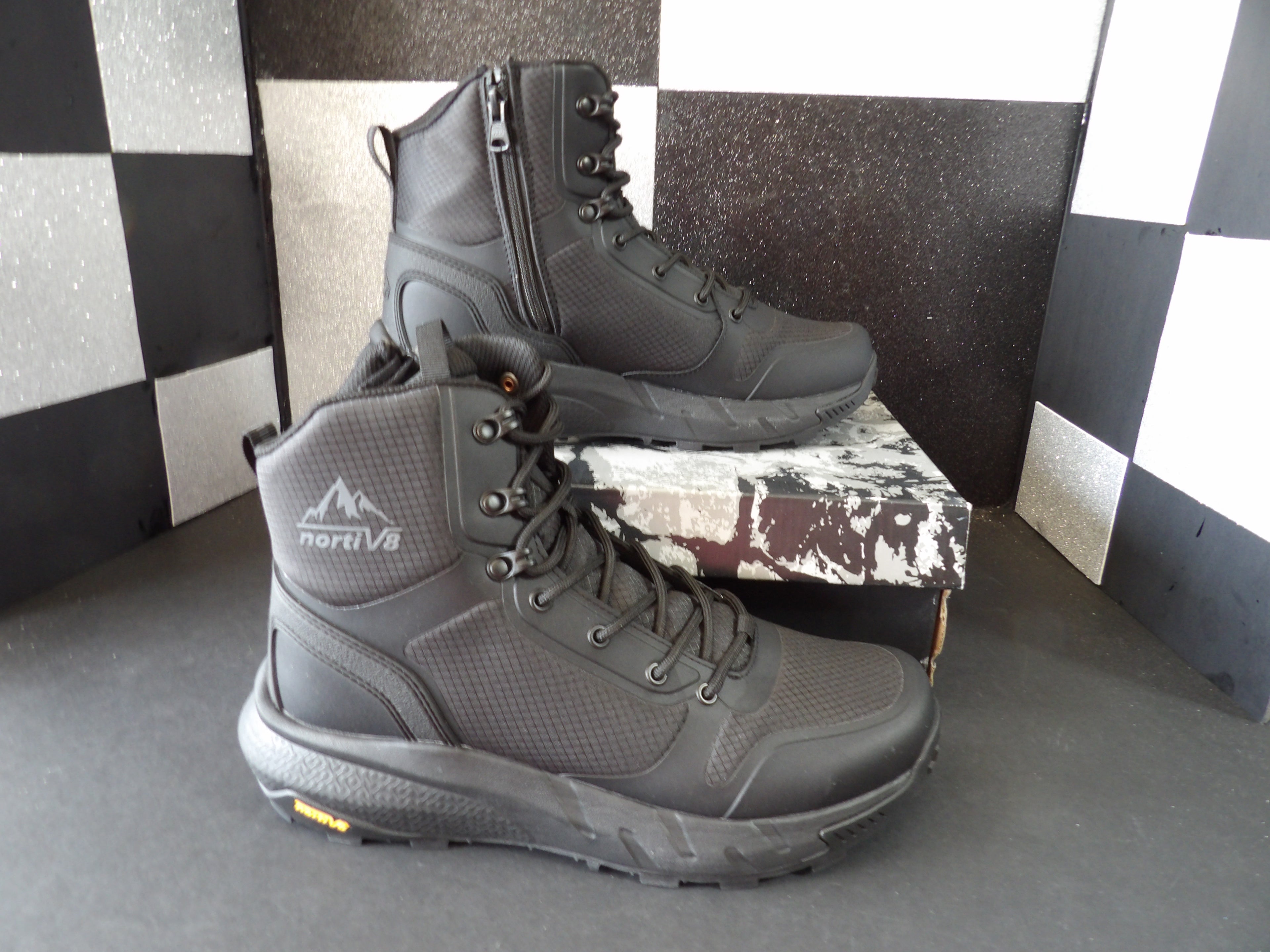 NORTIV 8 SNMT241M Tactical Military Boots – Black (Size US Men's 8)