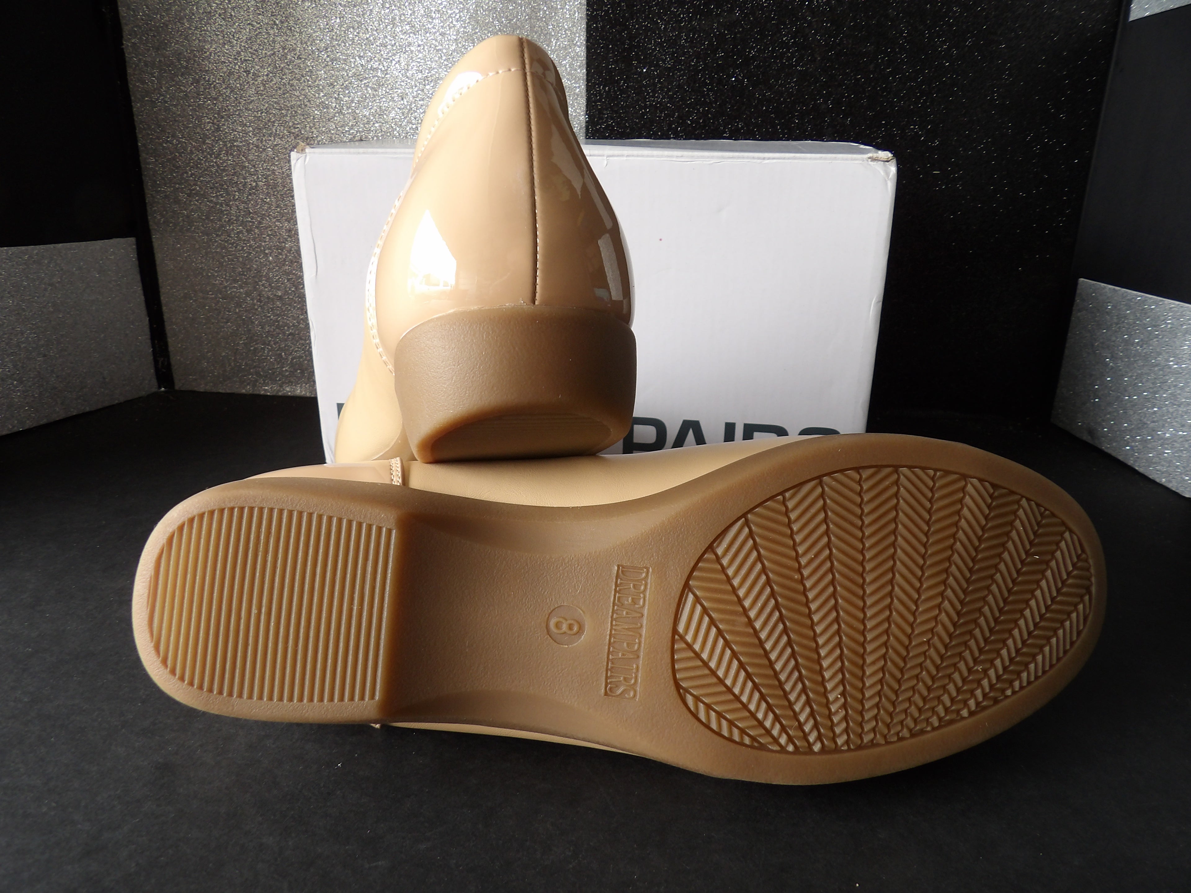 Dream Pairs DFA26016W Round Toe Ballet Flats – Nude (Size US Women's 8)