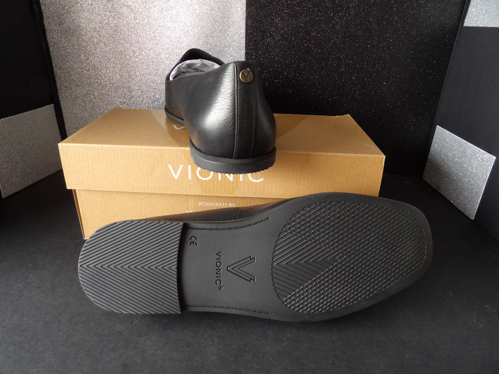 Vionic Willa 2.0 Slip-On Flats – Black Leather (Size US Women's 12)
