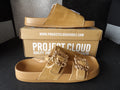 Project Cloud Velora Double Strap Slide Sandals – Camel Suede (Size US Women's 7M)