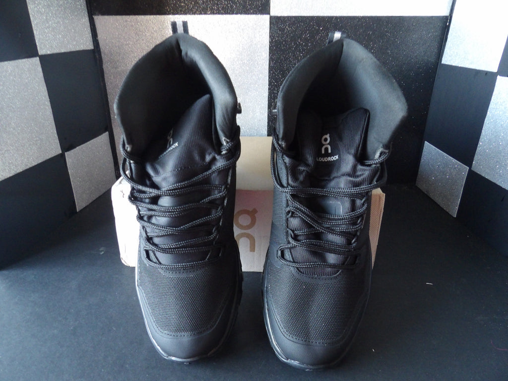 On Cloudrock Mid Waterproof Hiking Boots – All Black (Size US Men's 10)