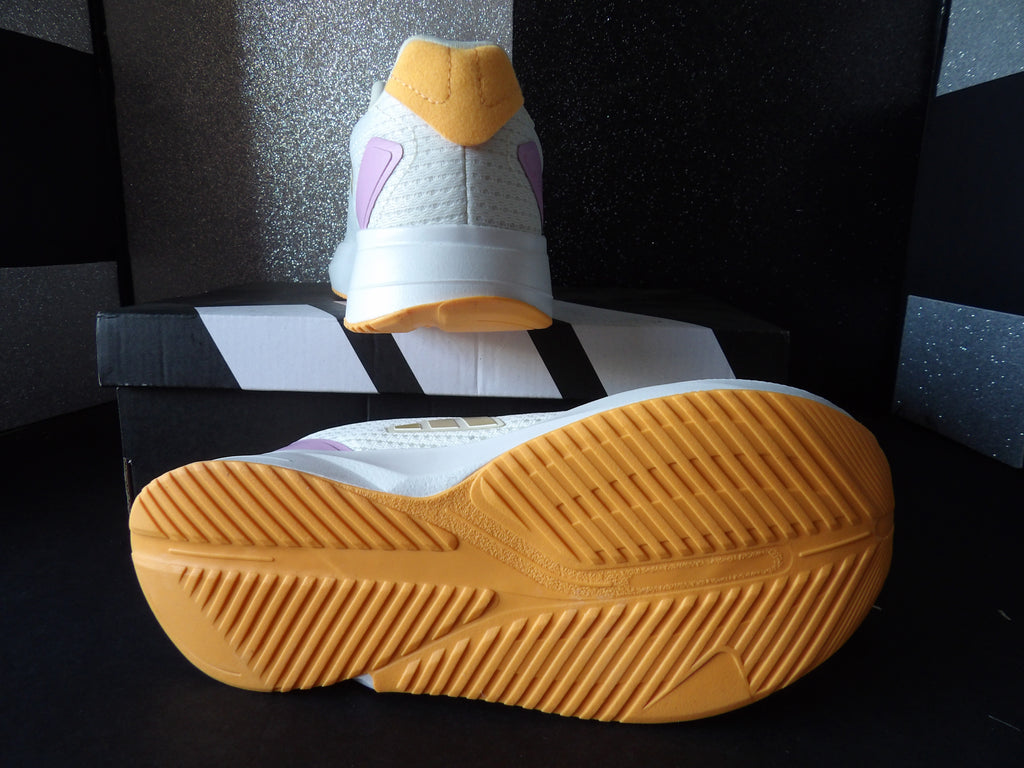 Adidas Duramo SL K Running Shoes – White/Gold/Pink (Size US Kids 2)