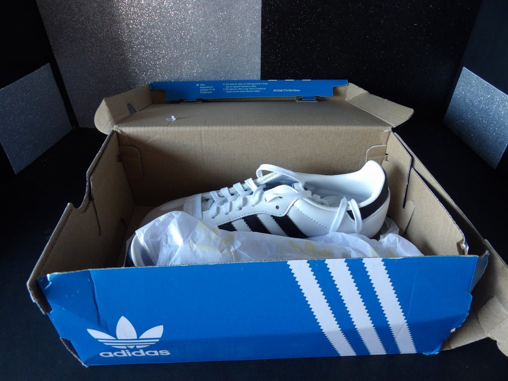 Adidas Samba OG J – Cloud White/Core Black/Gum (Size US Kids 5, Women's 6.5)