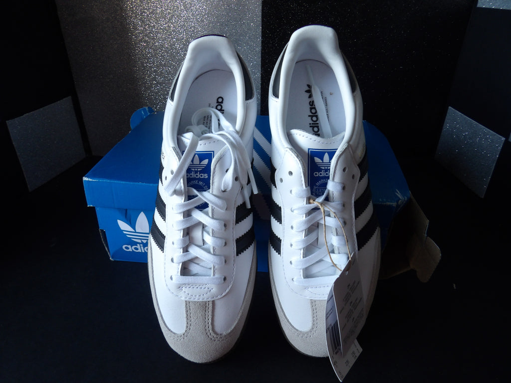 Adidas Samba OG J – Cloud White/Core Black/Gum (Size US Kids 5, Women's 6.5)
