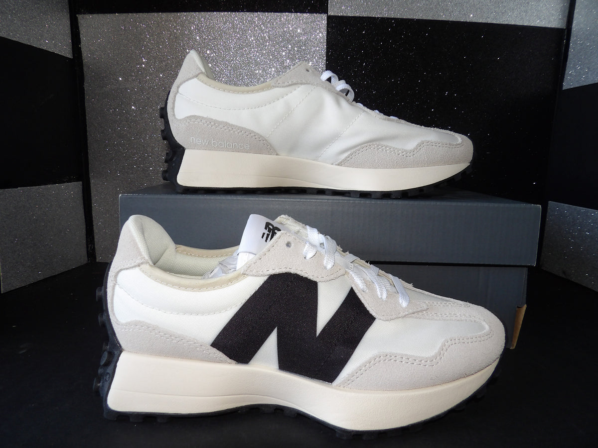 New Balance 327 – White/Black (Size US Women's 7)