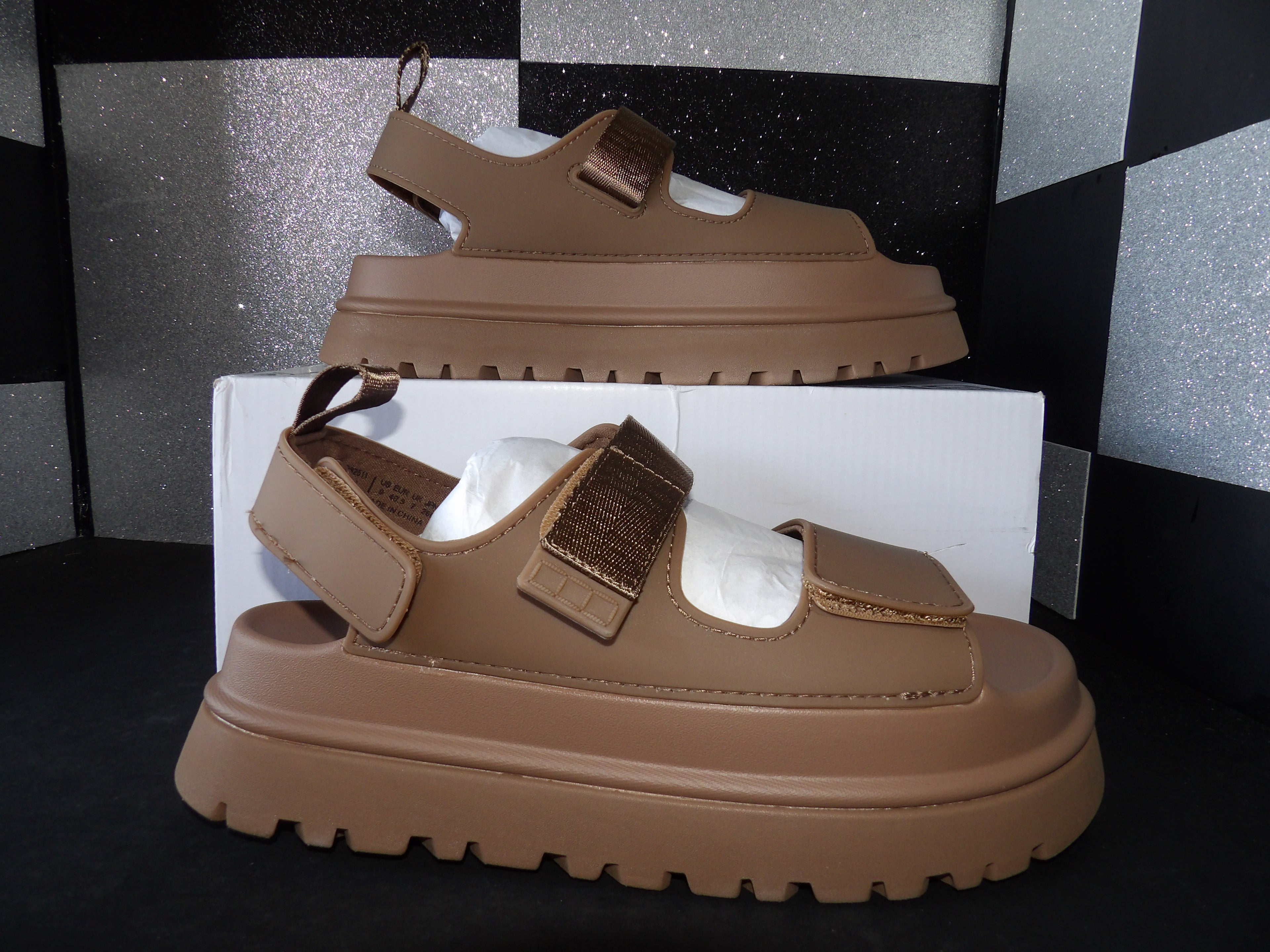 Dream Pairs DWUMPS2511 Platform Sport Sandals – Taupe (Size US Women's 9)