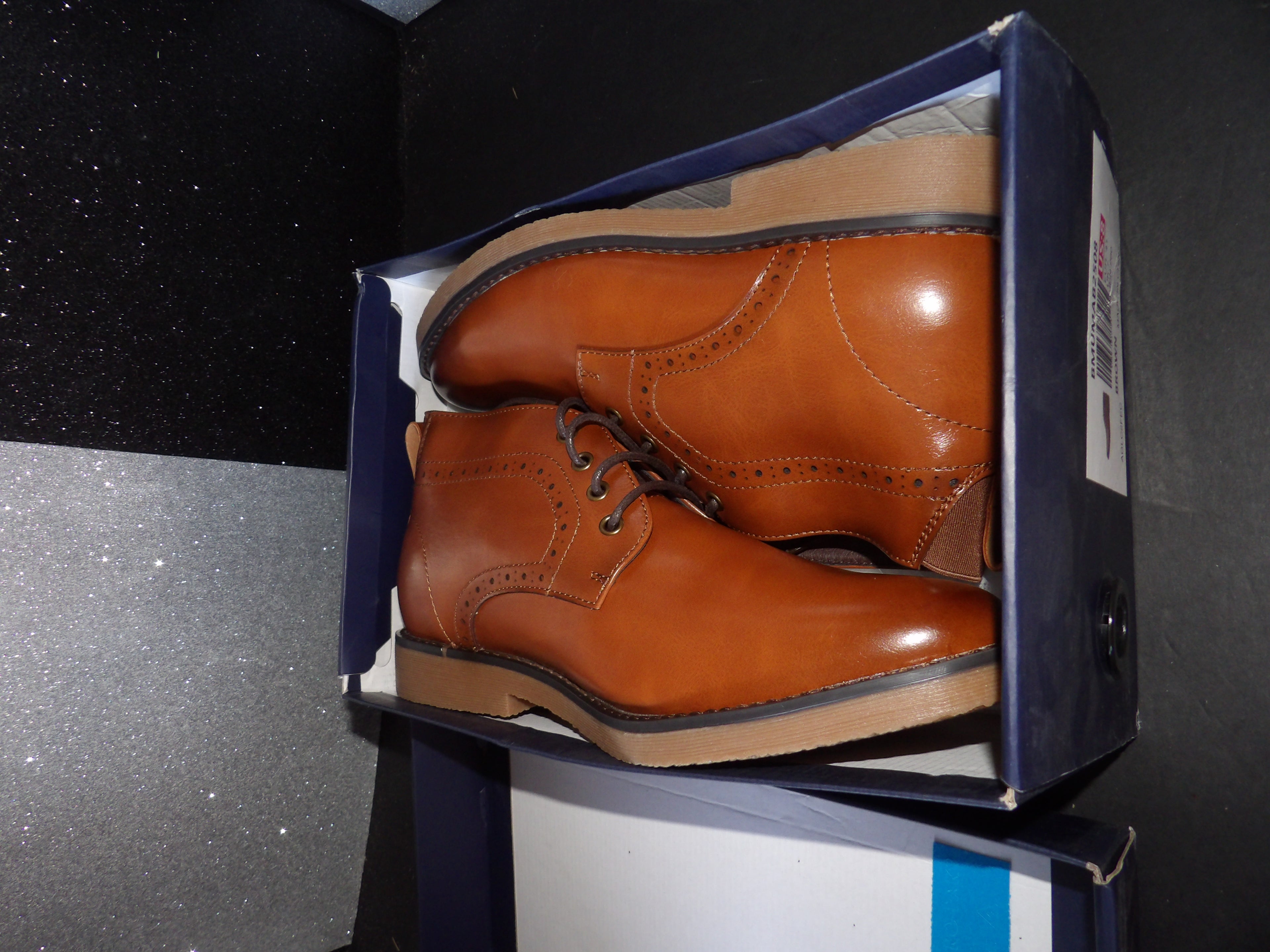 Bruno Marc BMUMAB2508 Dress Chukka Boots – Cognac (Size US Men's 8)