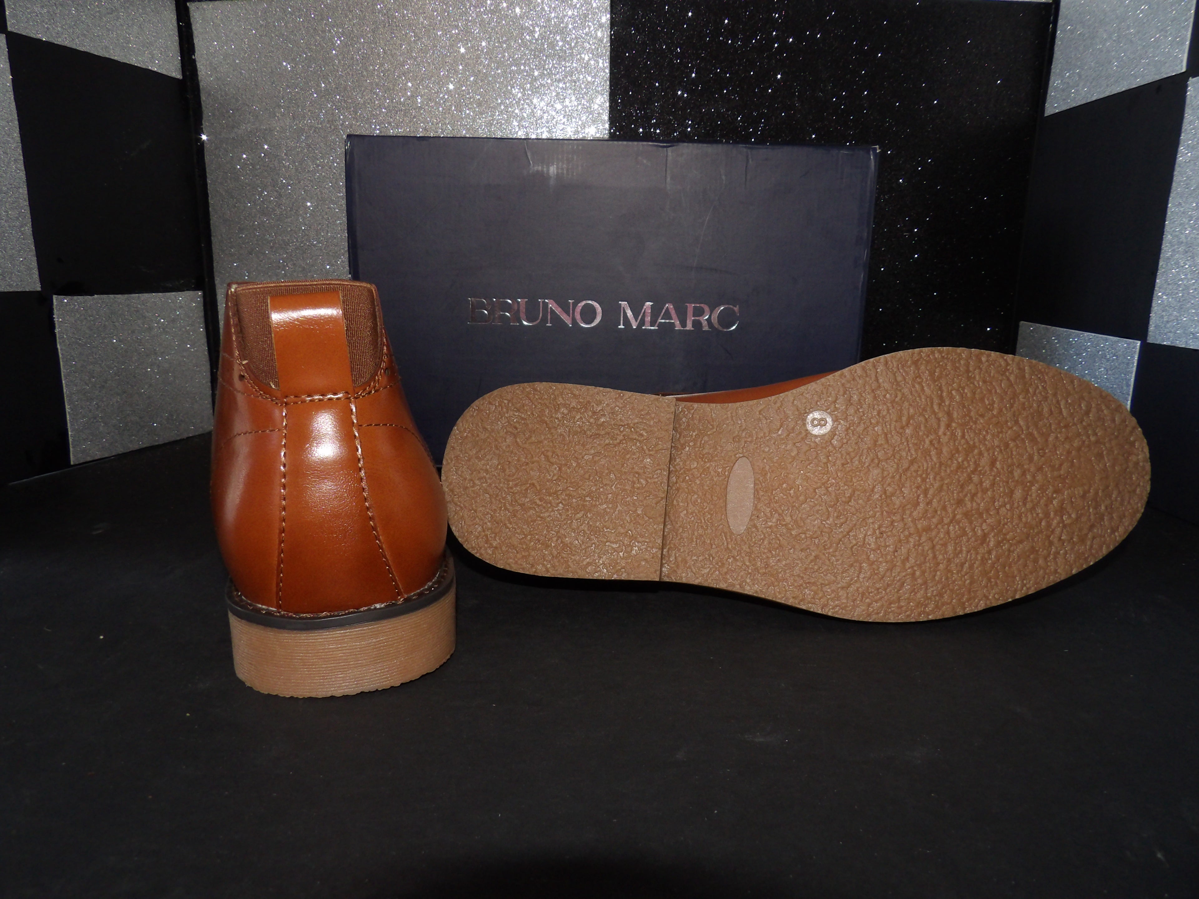 Bruno Marc BMUMAB2508 Dress Chukka Boots – Cognac (Size US Men's 8)