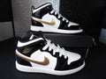 Air Jordan 1 Mid SE - Black/Metallic Gold/White (Size US 1Y)