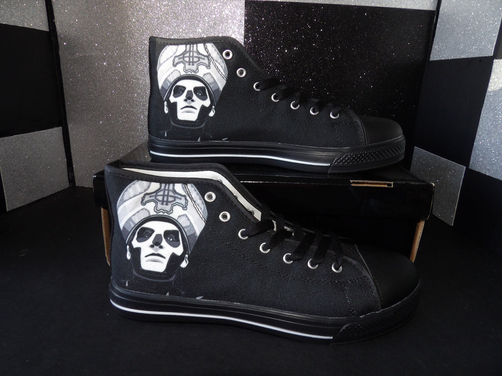 High Top Canvas Sneakers – Black (Size US Men's 9 EU 41)