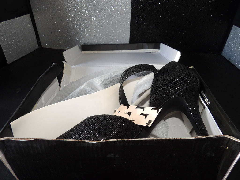 My Soft JD06 Mary Jane Pumps – Black Glitter (Size US Women's 7)