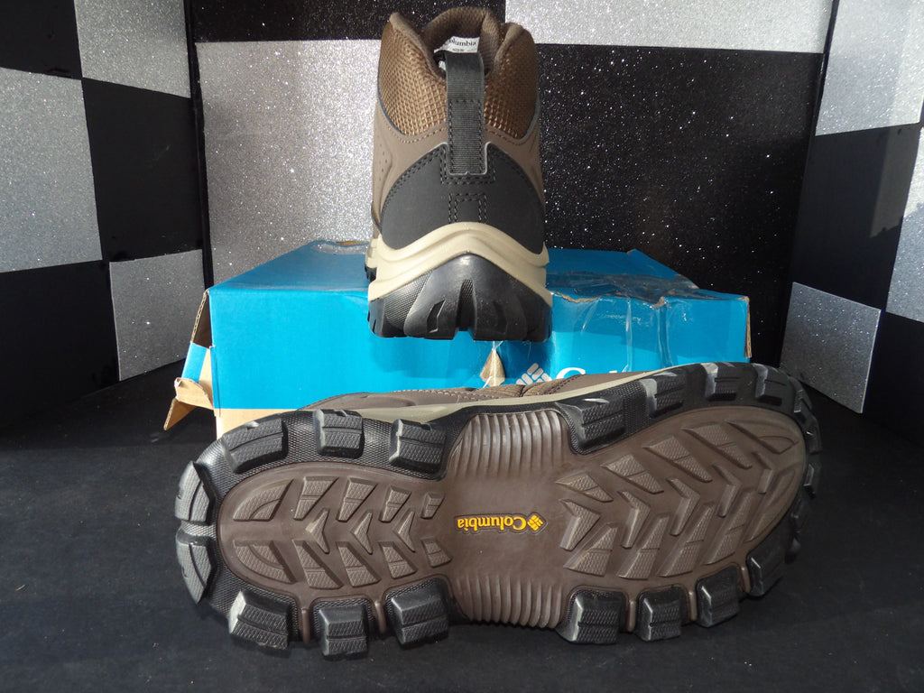 Columbia Transverse Hike Waterproof Mid Hiking Boots – Brown/Golden Yellow (Size US Men's 9)