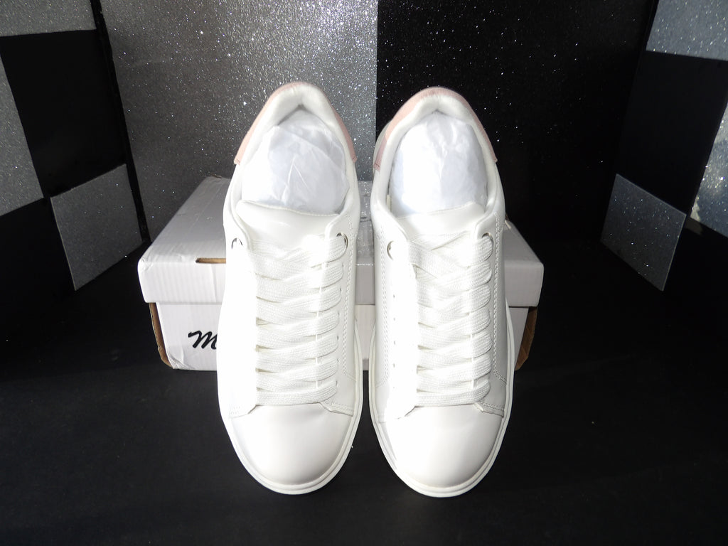 MILACACA MC-2002 Platform Sneakers – White/Pink (Size US Women's 7.5)