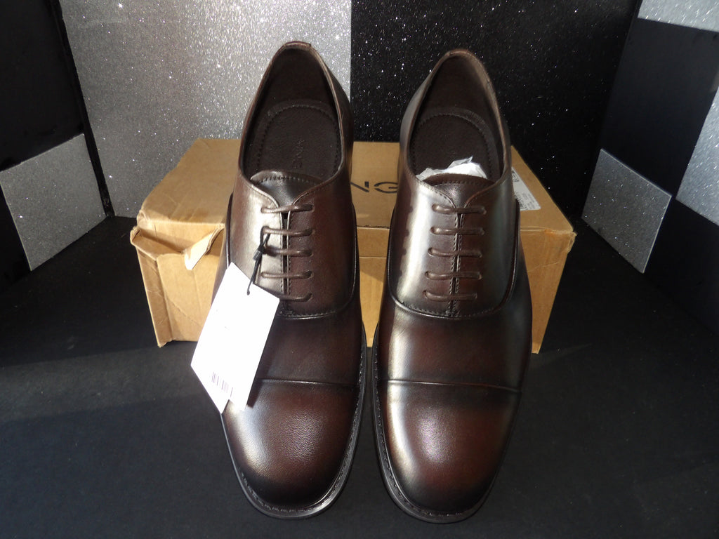 Mango MNG 740 MAN Cap-Toe Oxford Dress Shoes – Dark Brown (Size US Men's 7.5)