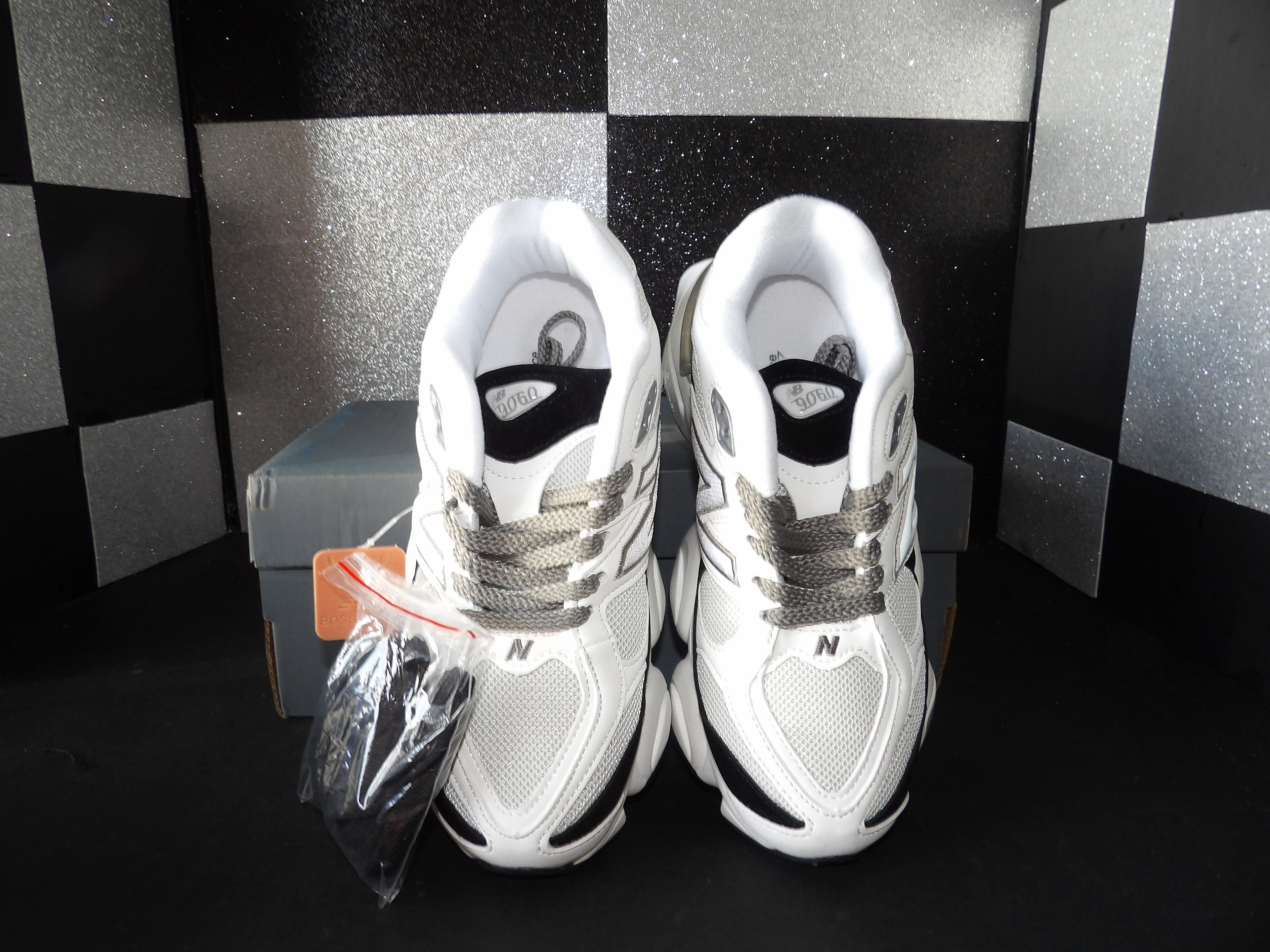 New Balance 9060 Sneakers- Black/White (US Men's 5.5)