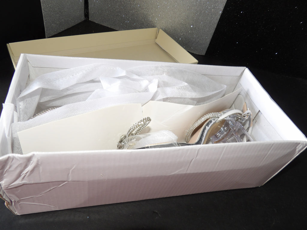 Anne Klein Heels- White/Clear (US Women's 8.5)