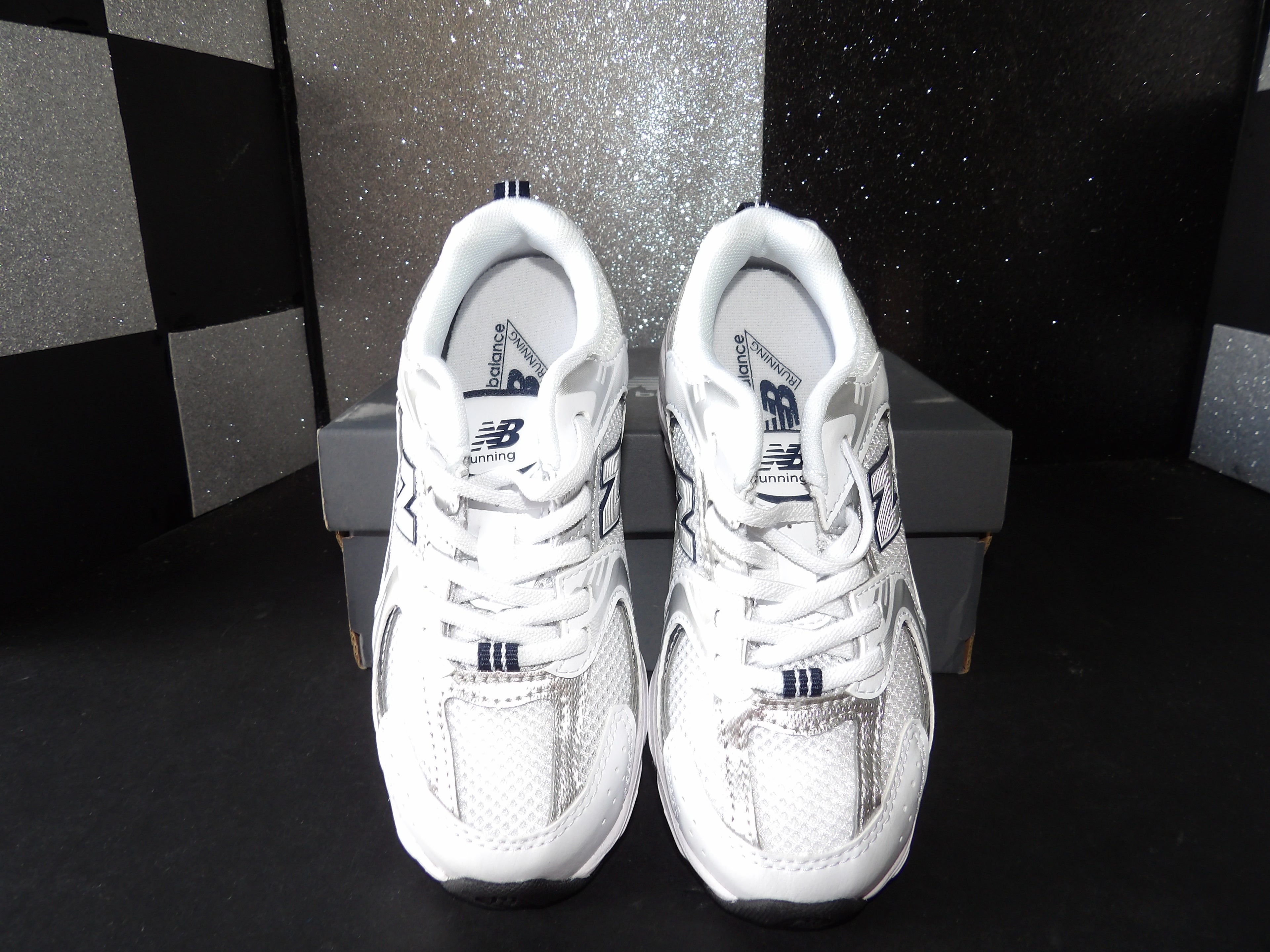 New Balance 530 Bungee Lace- White (US Kids 12)