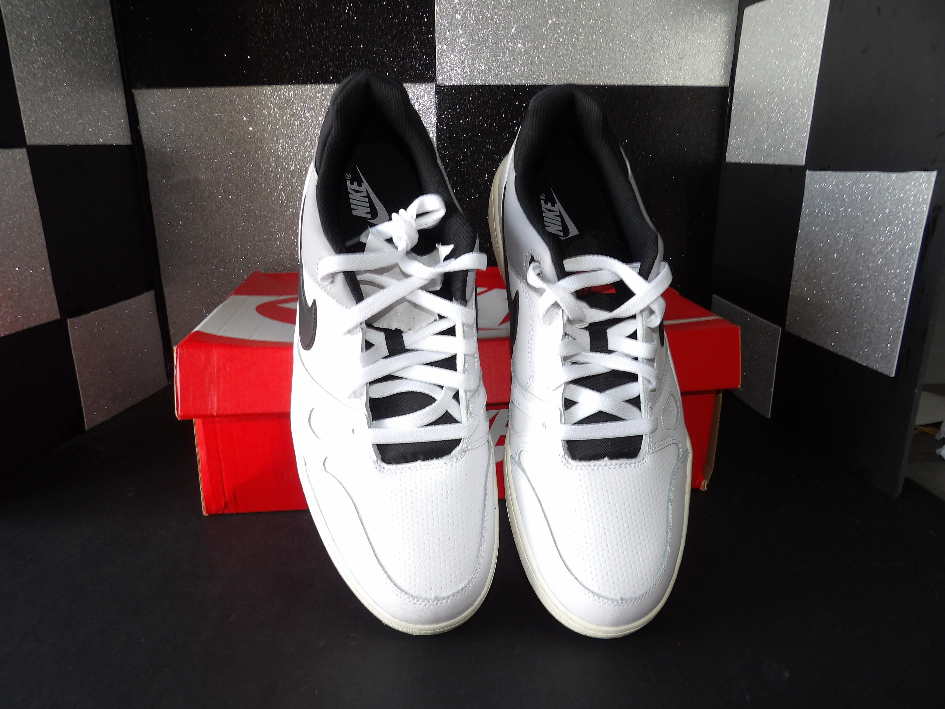 Nike Full Force Sneakers- White, Black (US Men's 12)