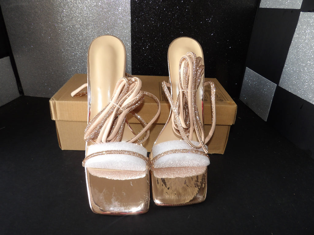 Fashion Heels- Rose Gold (US Women's 9)