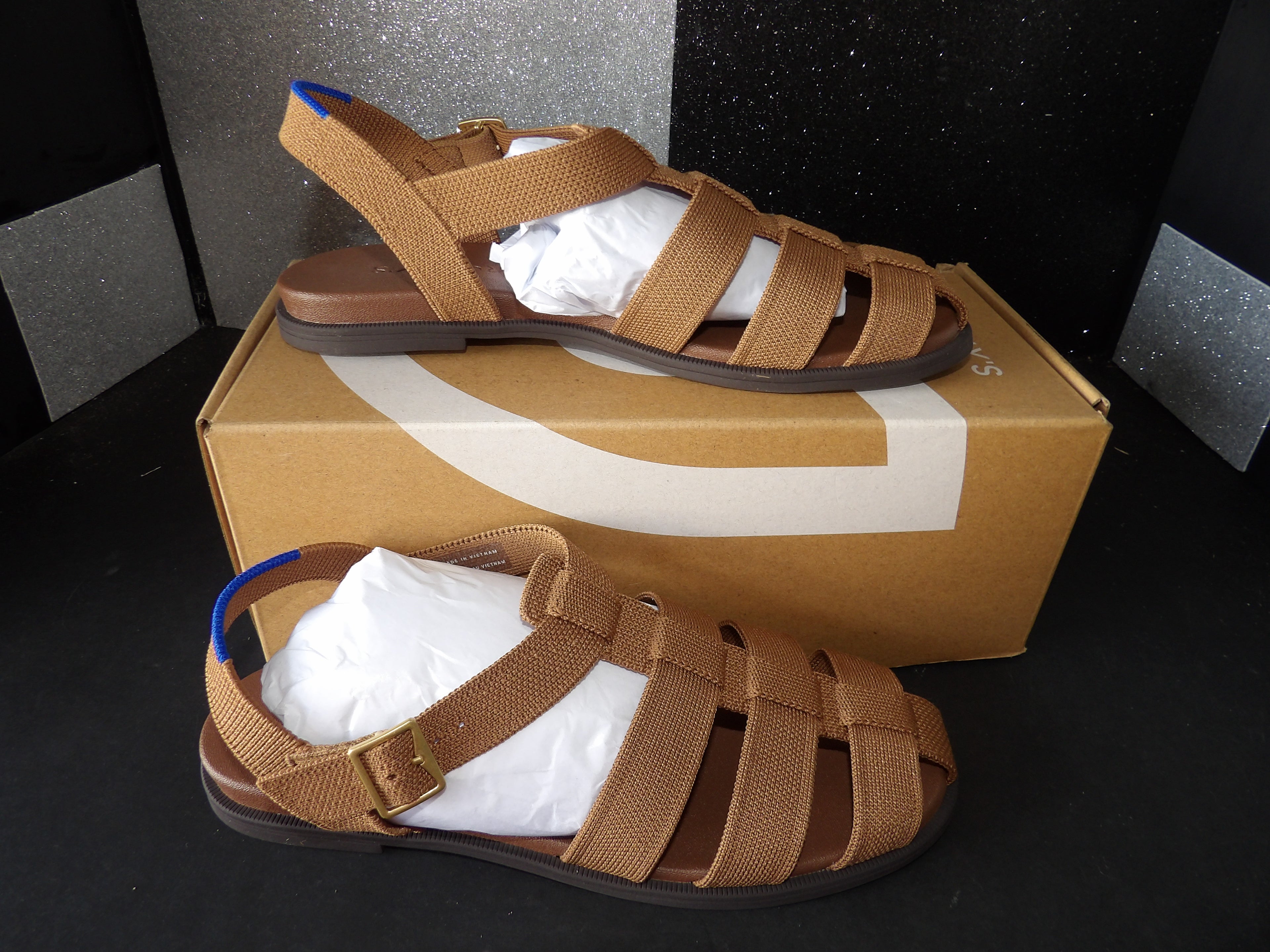 Rothys The Fisherman Sandal-Brown(Size US 7.5)