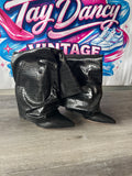 Tall Snakeskin Fold Over Boots (Size W8.5)