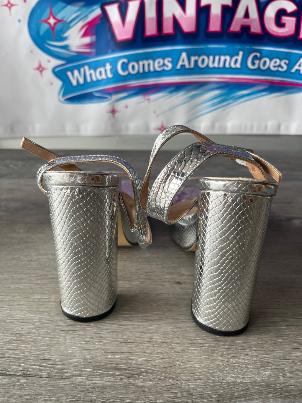 Shiny Disco Heels (Size W7.5)